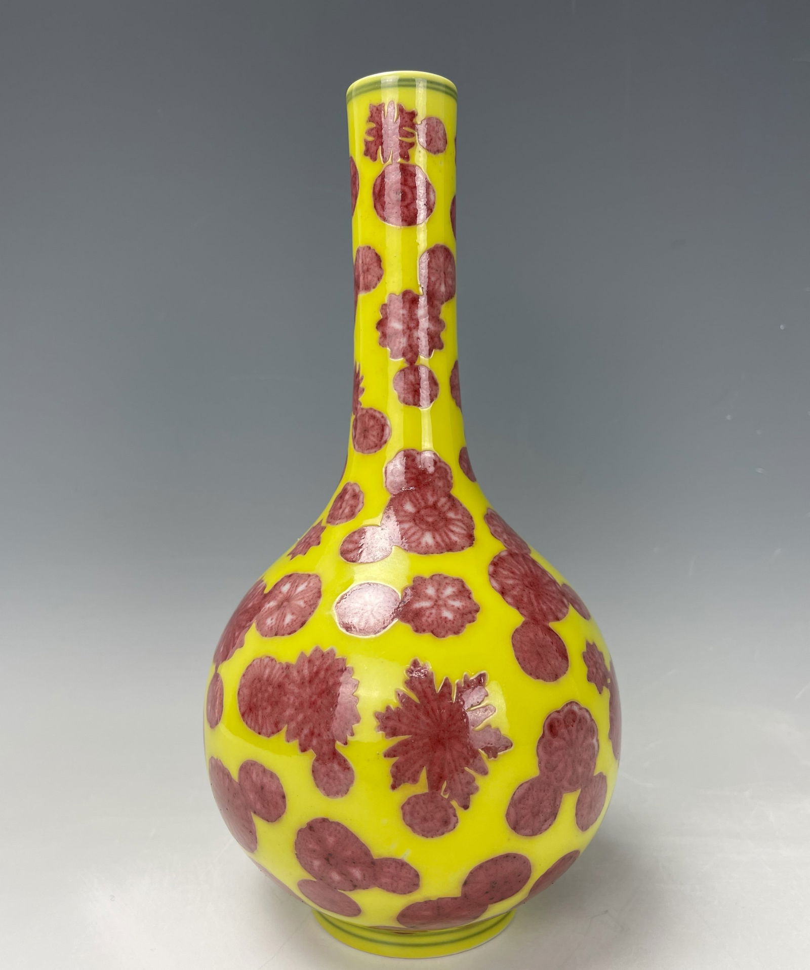 Chinese Underglaze Copper Red and Imperial Yellow Glazed Vase (1 of 5)