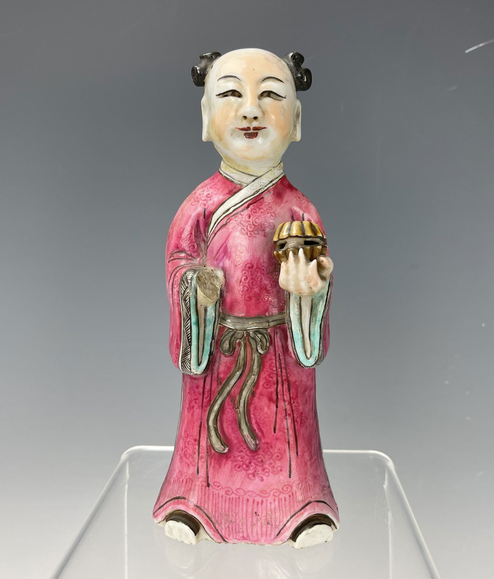 A Chinese Antique Famille Rose Boy Statue (1 of 5)