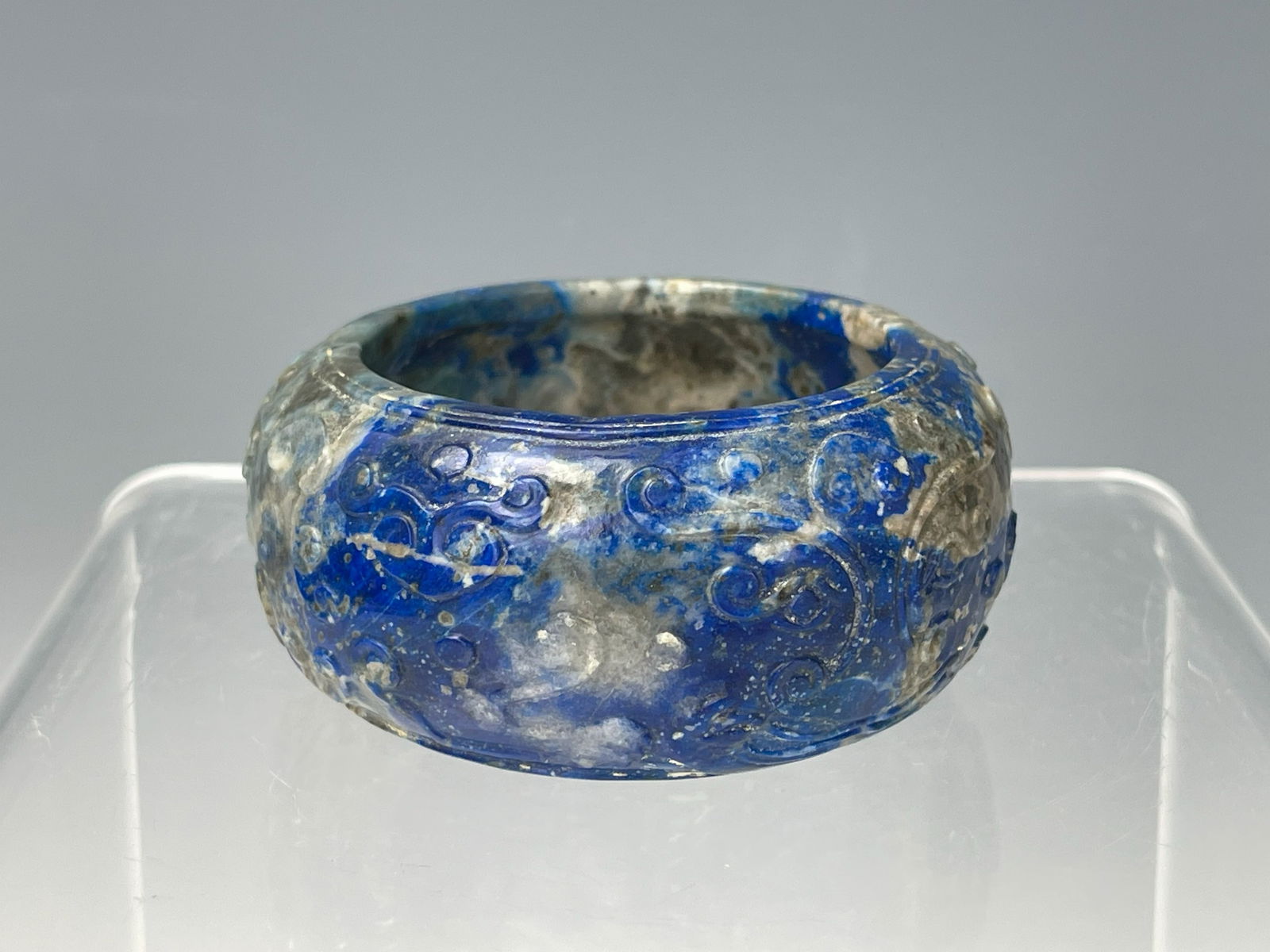 Chinese Lapis Lazuli Carved Brush Washer (1 of 6)