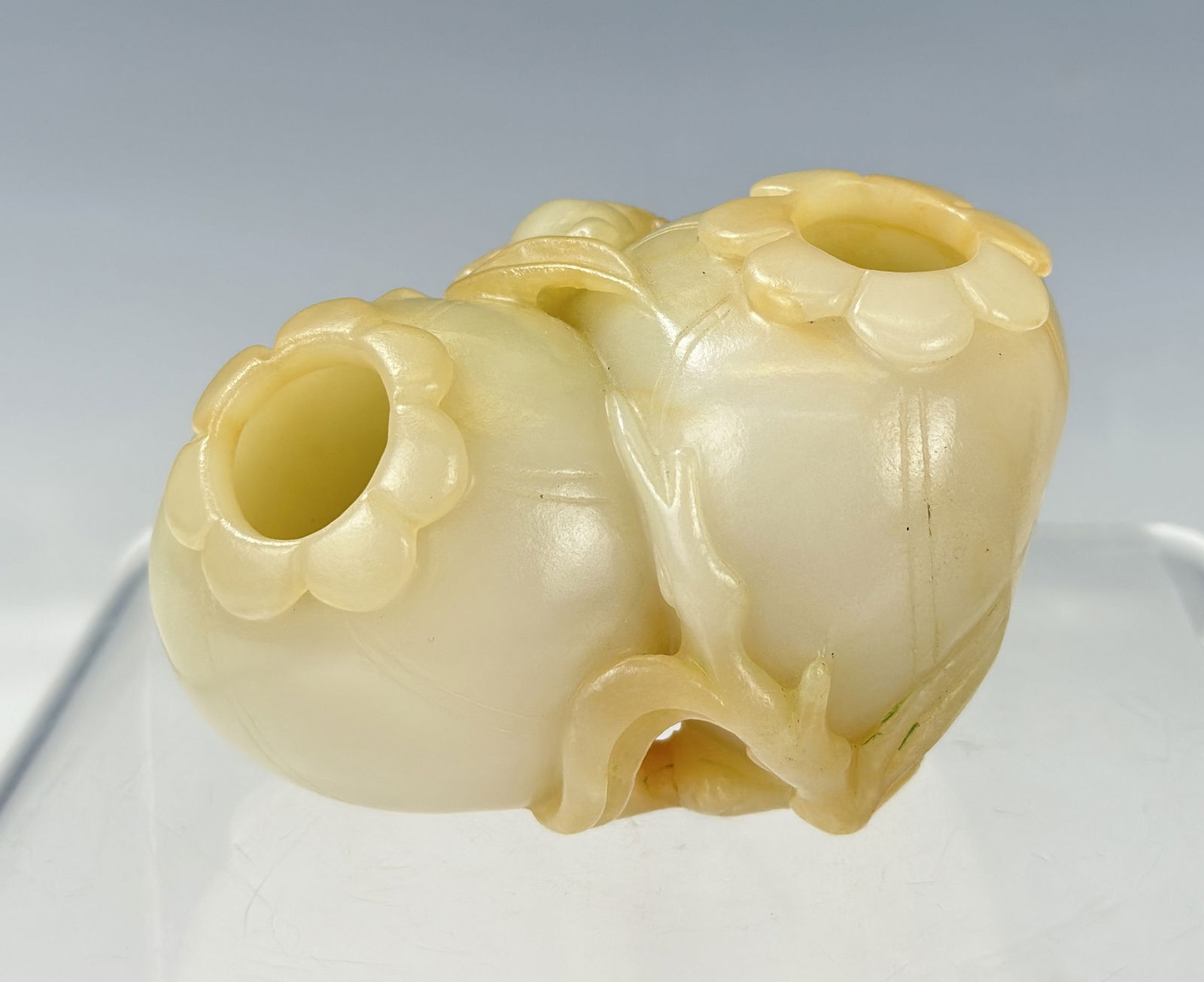 Chinese White Jade Carved Brush Washer (1 of 6)