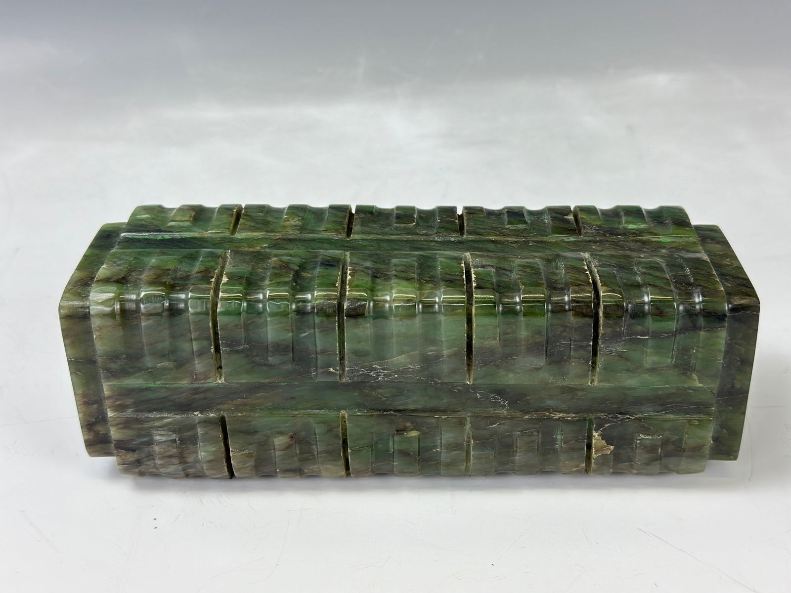 A Chinese Green Jade Cong (1 of 3)