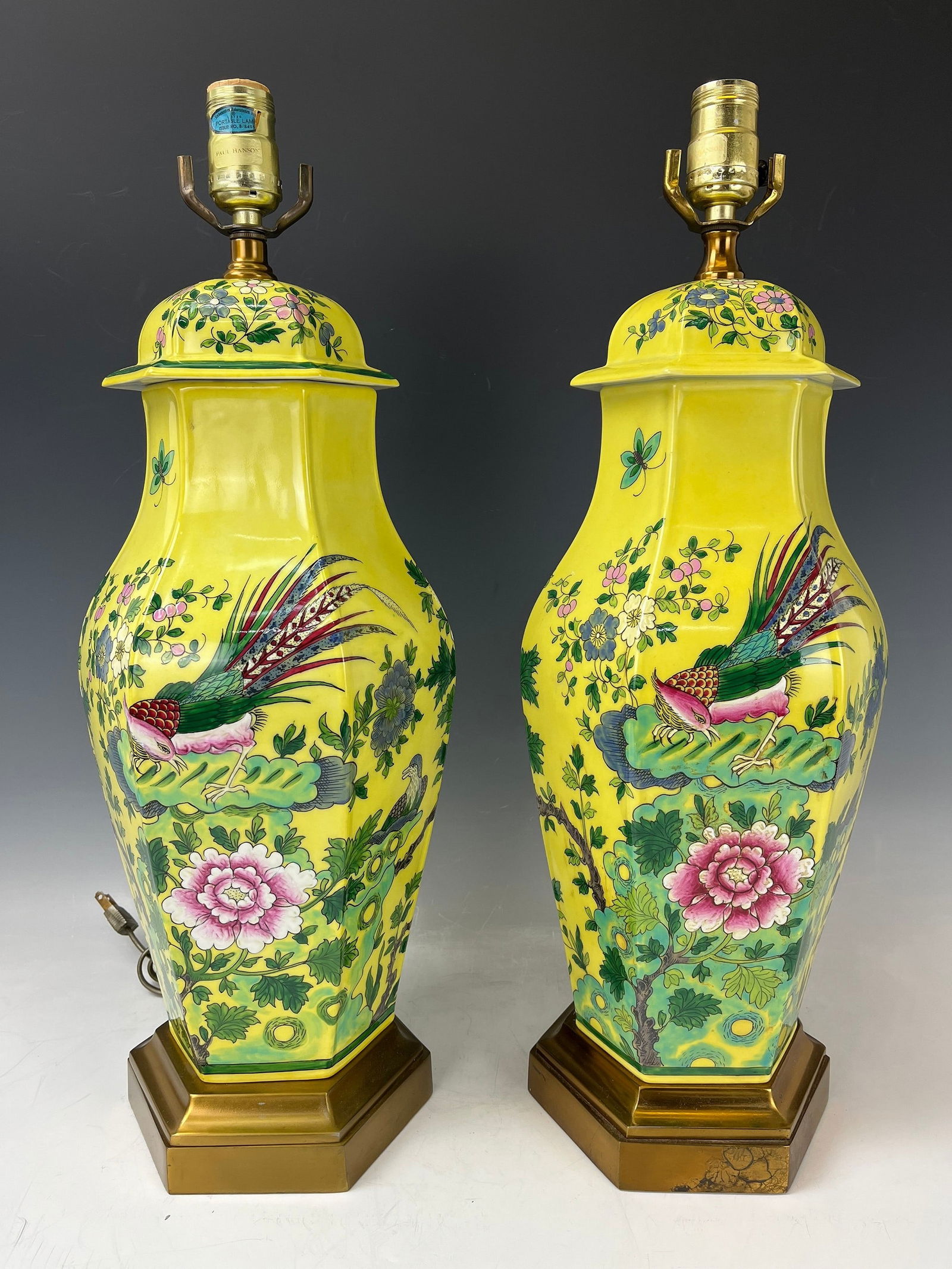 Pair of 1960s Hand Painted Ceramic Table Lamps (1 of 6)