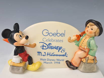 HUMMEL GOEBEL Celebrates Disney Plaque: HUMMEL GOEBEL Celebrates Disney Plaque, W 17 cm(6.8 in.) x H 3.7 cm(9.5 in.).Preview from Dec. 11th to 15th from 1:00 PM TO 5:00 PM Eastern Time, Location: 15229 Display Court, Rockville MD 20850.