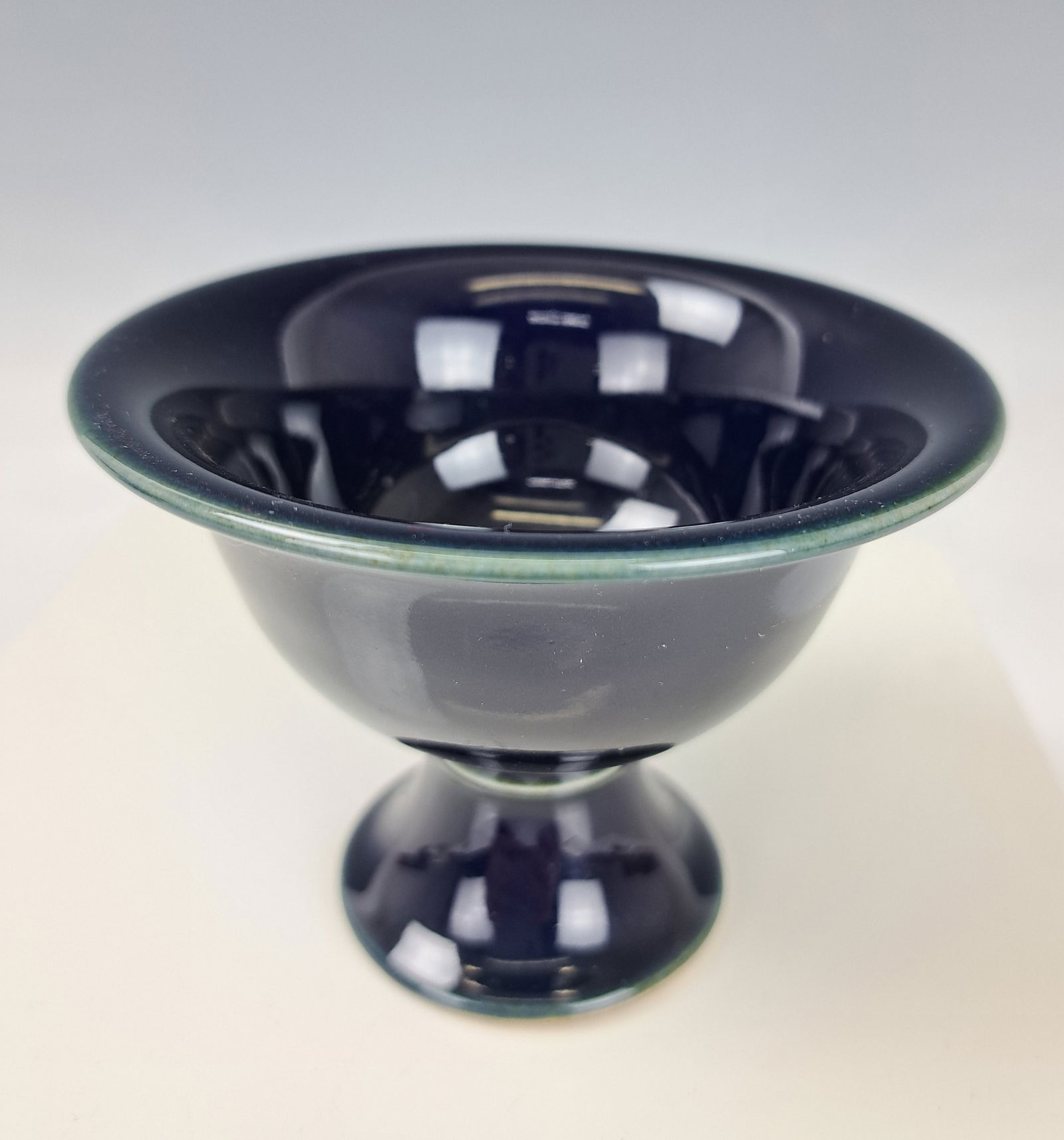 Chinese Porcelain Blue Glaze porcelain Stem Cup Marked (1 of 4)