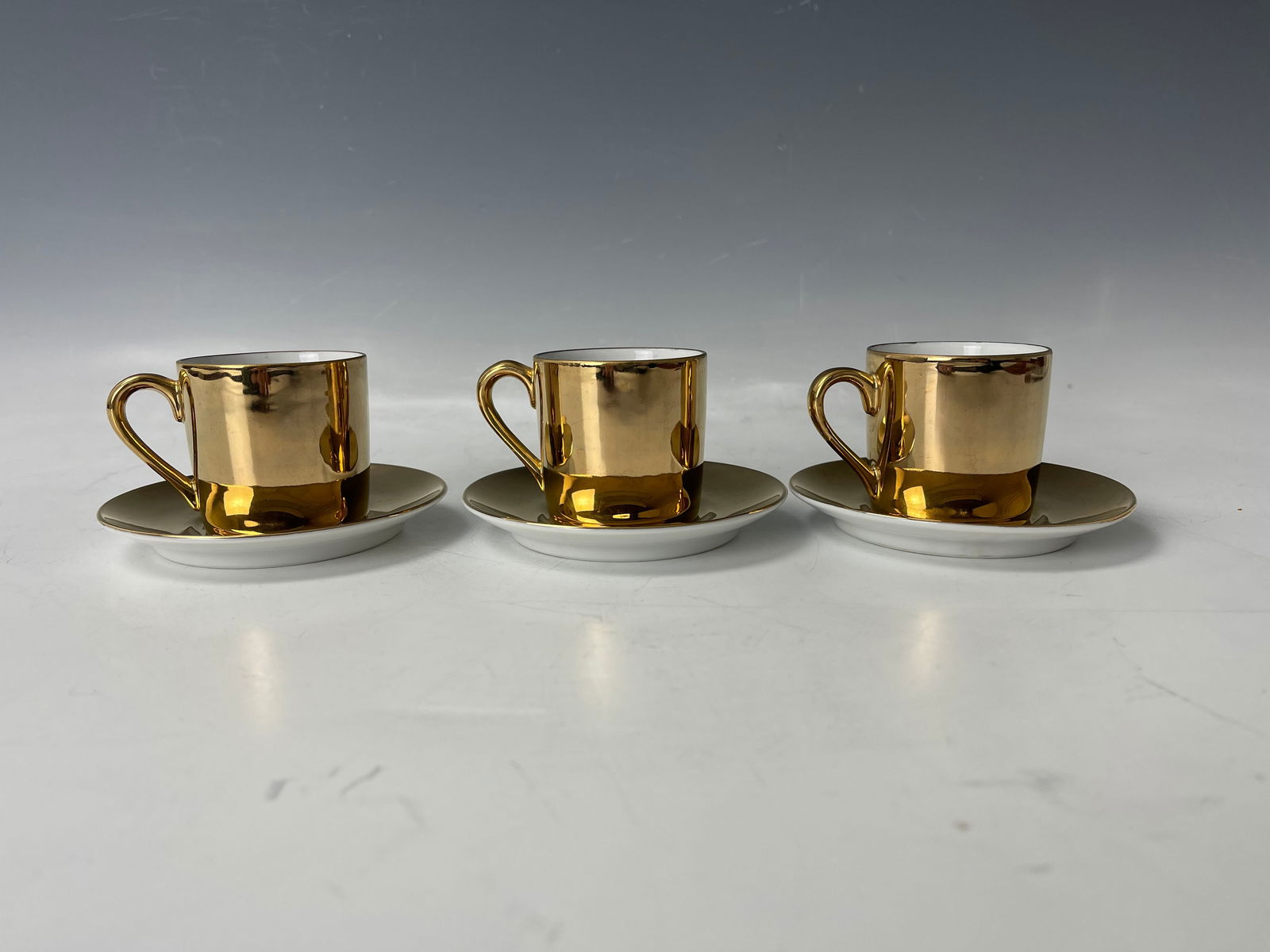 Three Fitz and Floyd Gold Tea Cup and Saucers Sets (1 of 4)