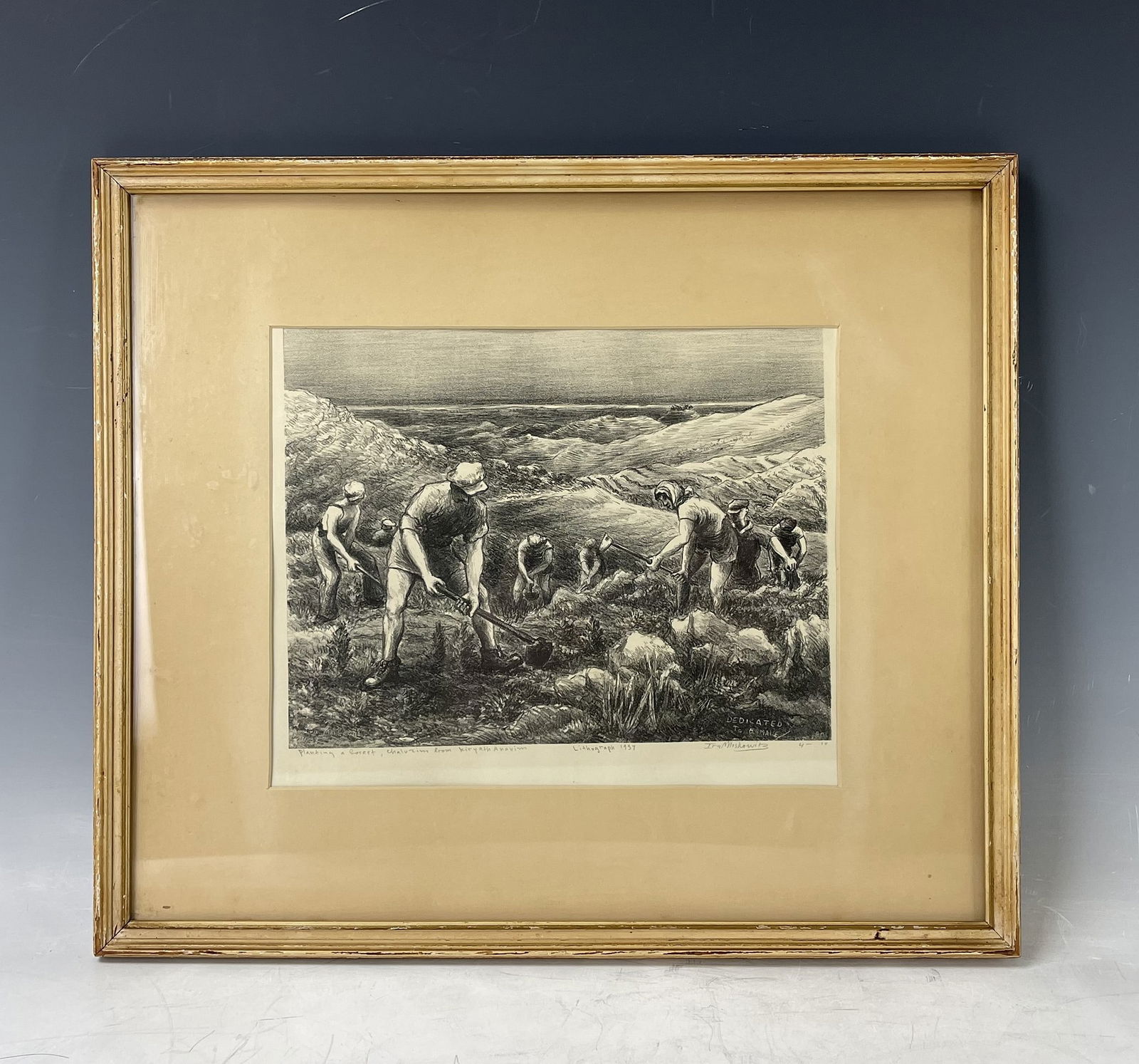 Planting a Forest Lithograph 1937 Signed Ira Moskowitz (1 of 6)