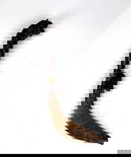 Rare Antique Asian Karambit Cane: This antique cane, possibly of Balinese origin, showcases the exquisite craftsmanship of the traditional Asian karambit/silat style. Adorned with intricate details and boasting rare characteristics, i