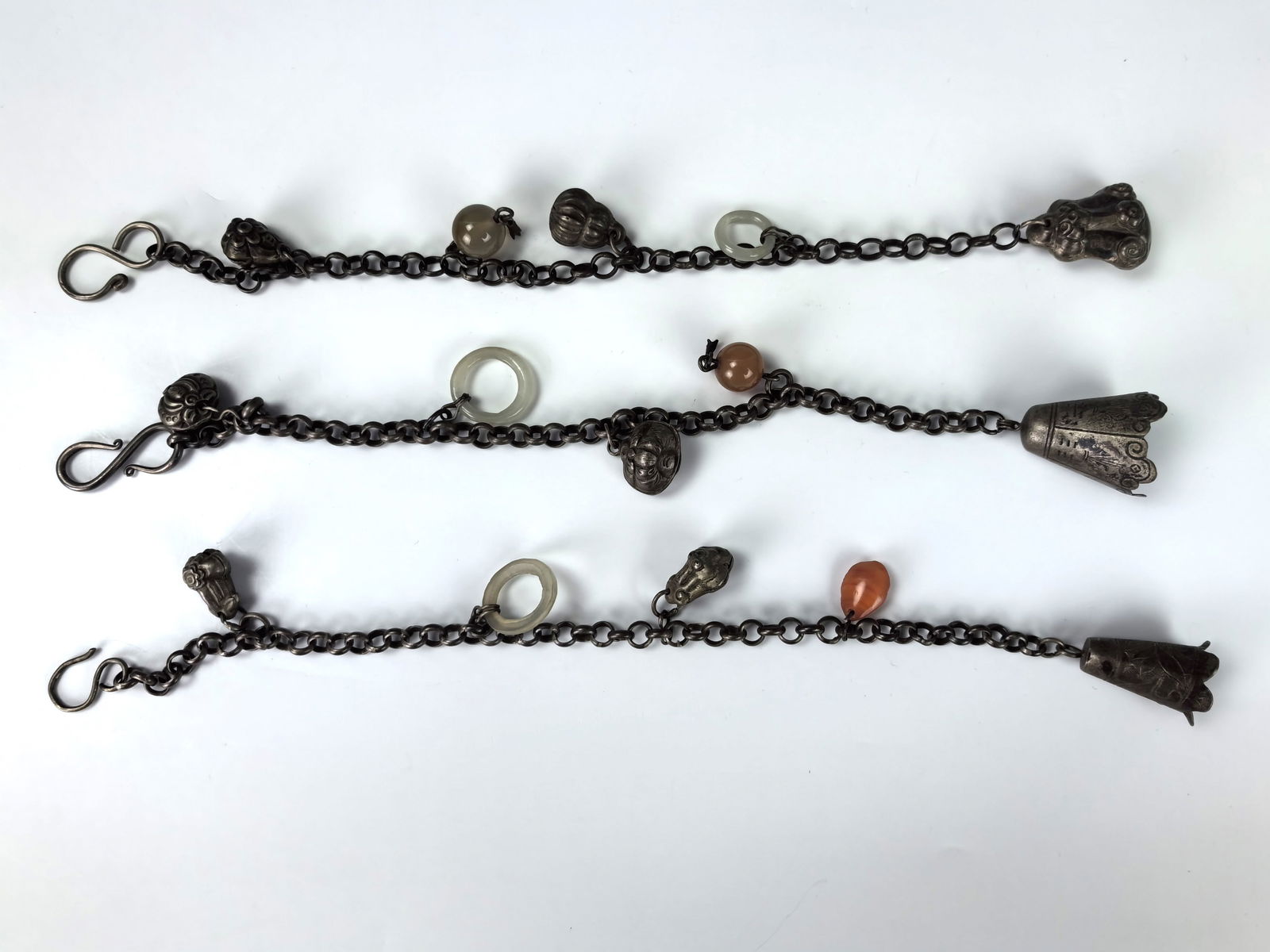 Group of 3 Chinese Antique Silver Bracelets (1 of 7)
