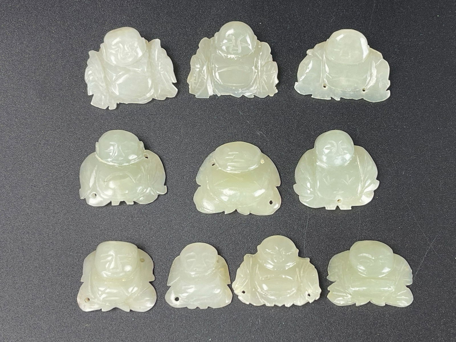 Group of 10 Chinese Hetian  Jade Small Figurines (1 of 3)