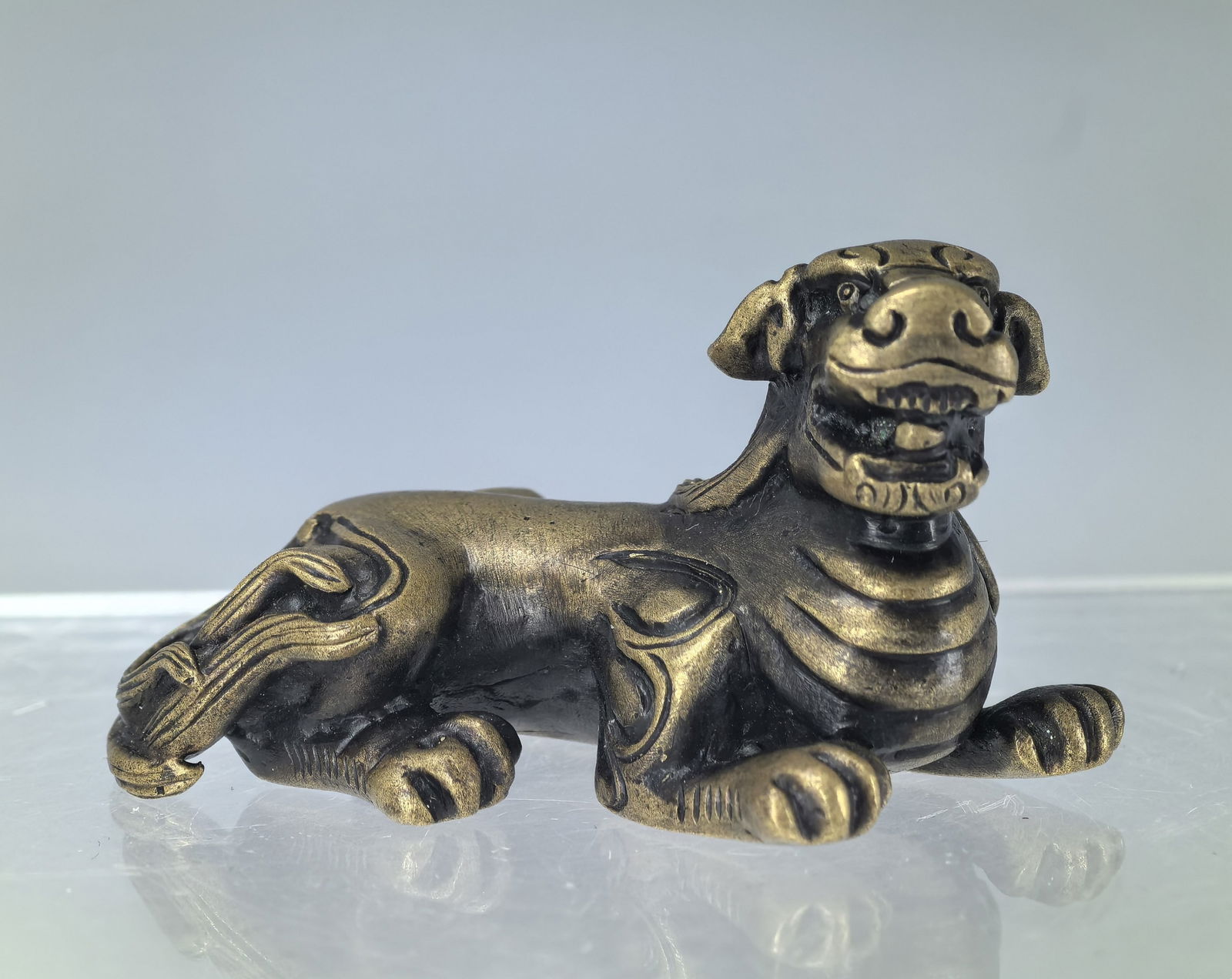 Chinese Scholar Brass Lion Shaped Paper Weight (1 of 6)