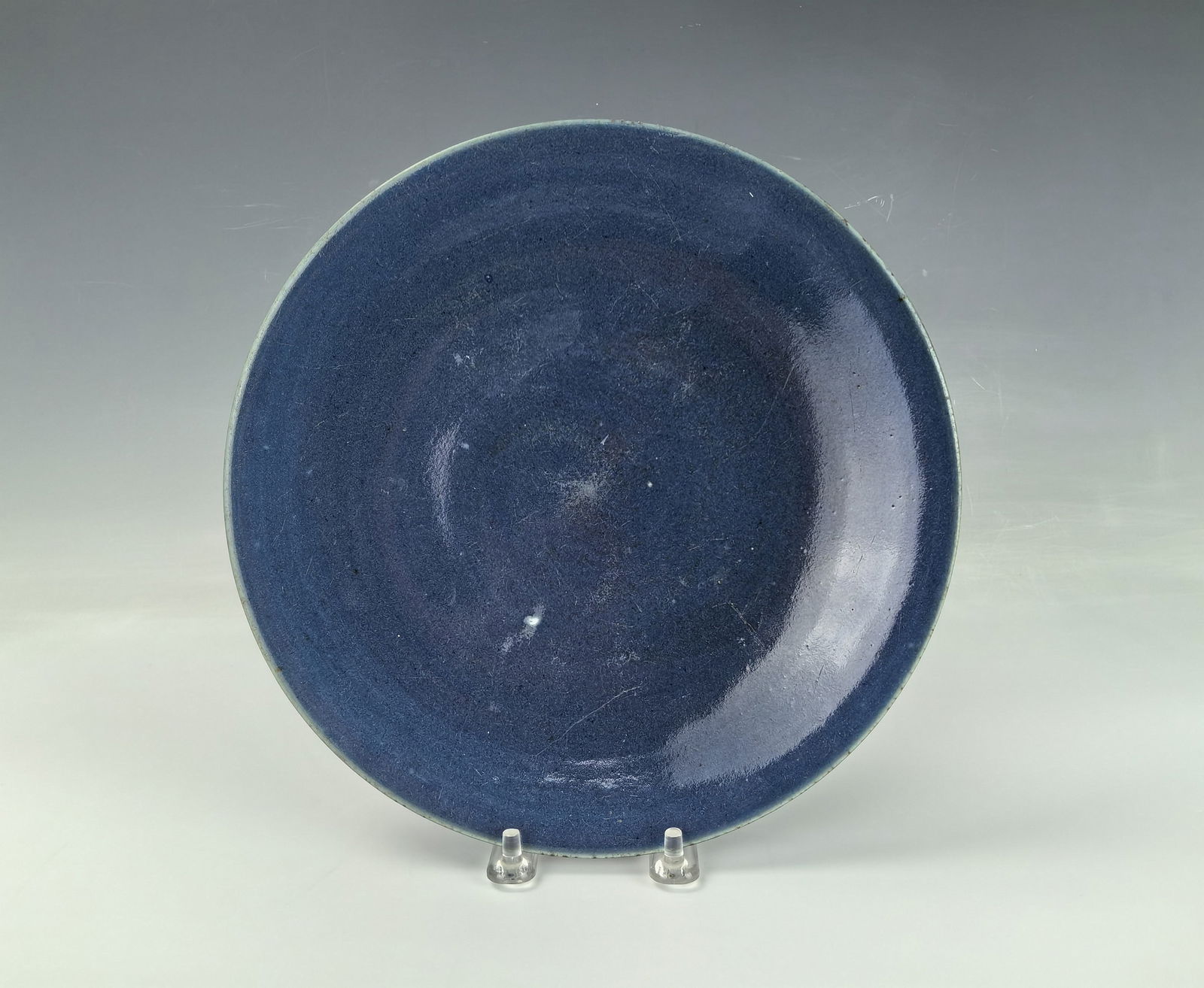A Chinese Powder Blue Porcelain Big Plate (1 of 3)