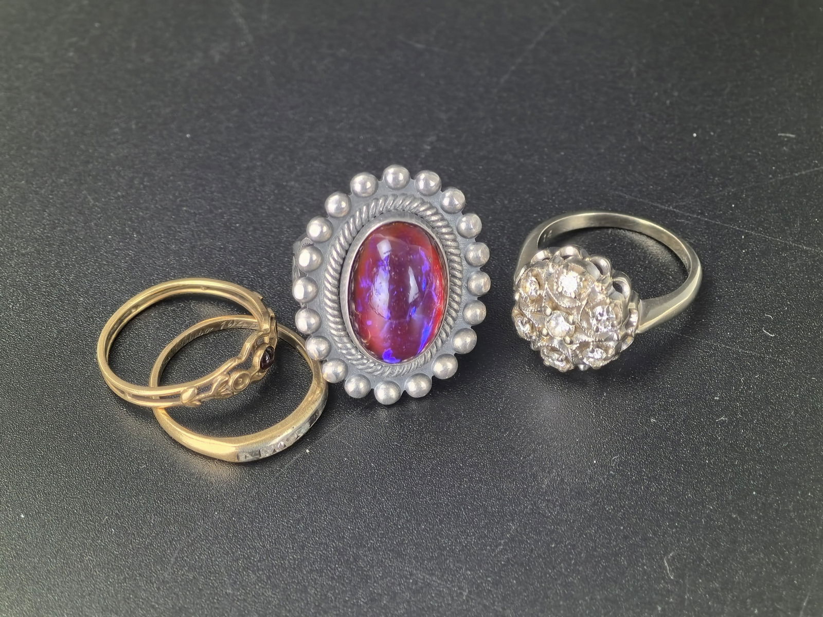 Group of Four Vintage 14K Gold and Sterling Silver Rings (1 of 11)
