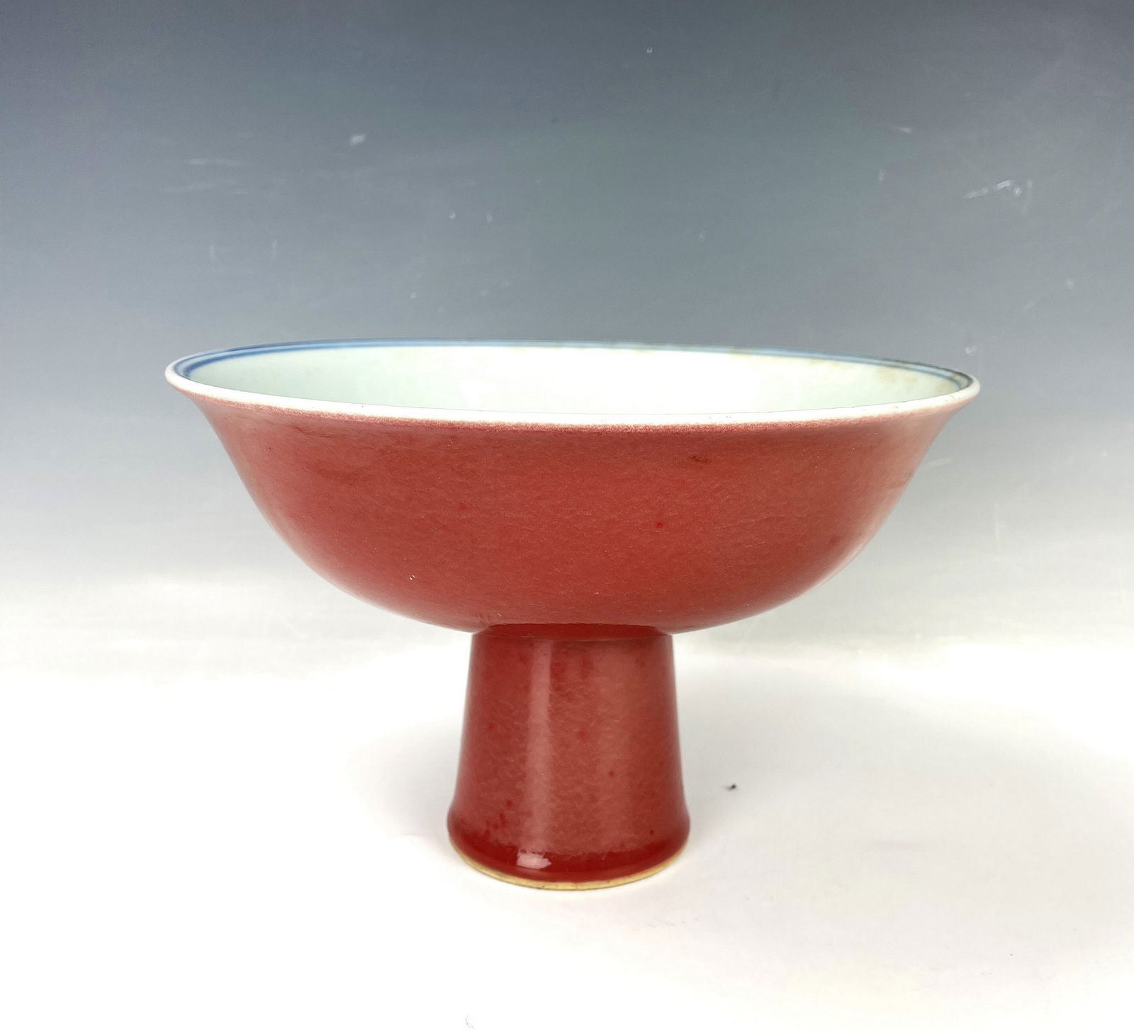 A Chinese Ming Style Copper Red Stem Bowl Xunde Mark (1 of 8)
