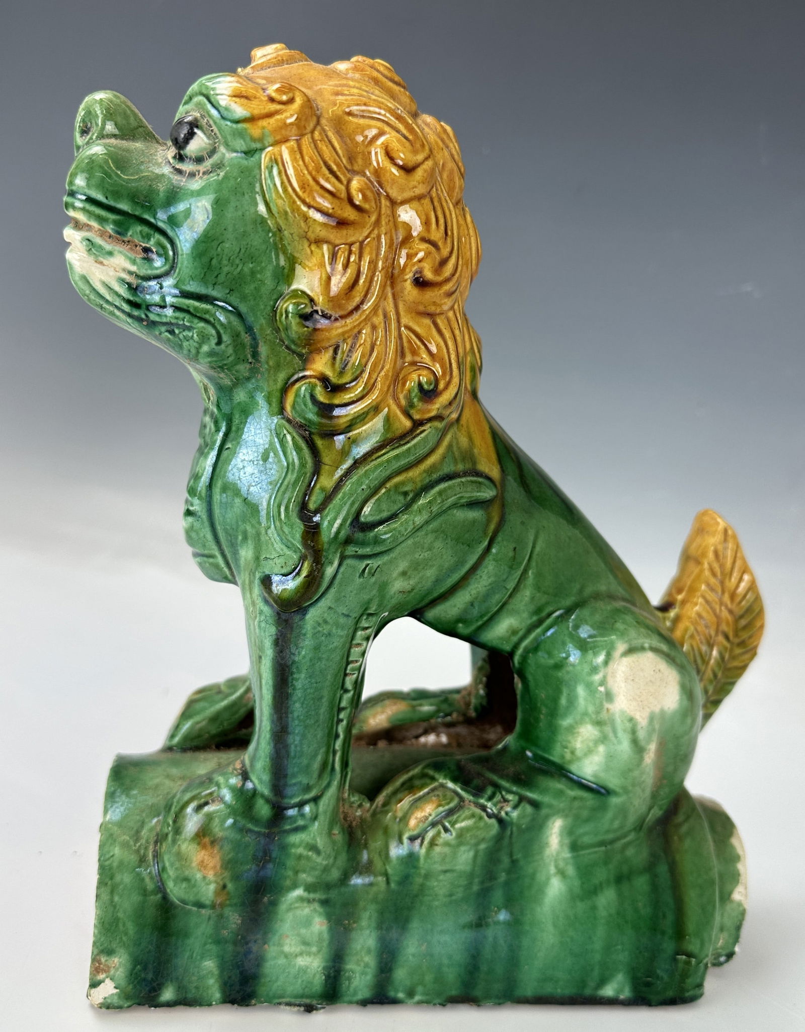 Chinese Ceramic Clay Lion Figure Roof Tile (1 of 5)