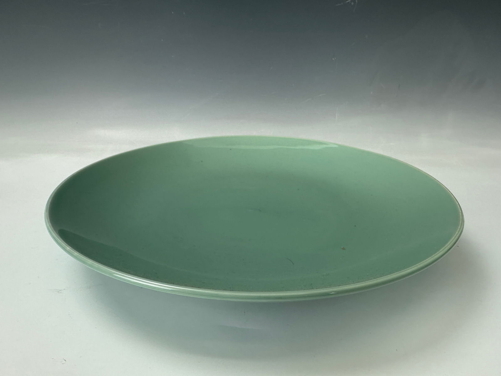Japanese  Celadon Porcelain  Big Plate Marked (1 of 5)