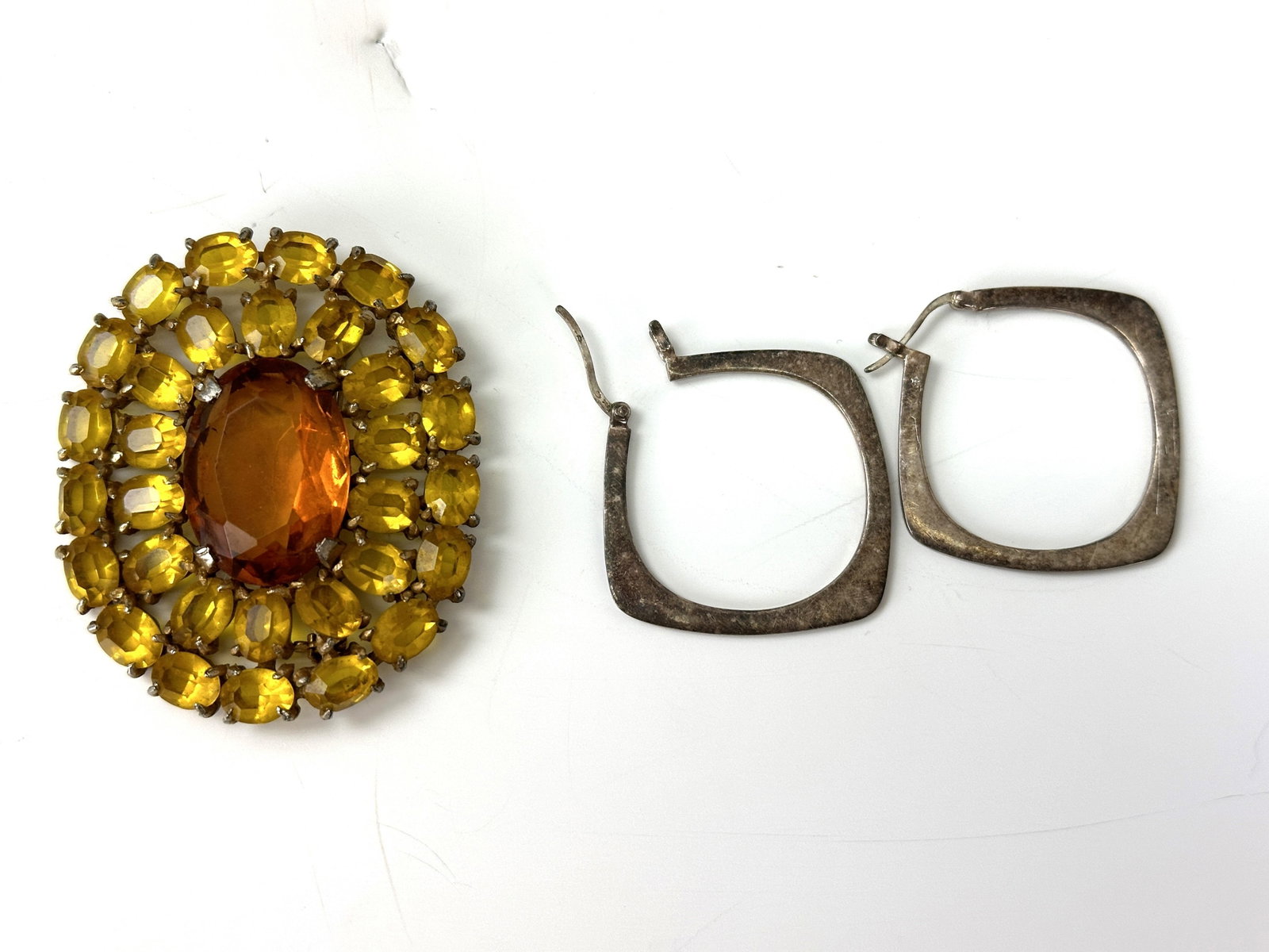 Vintage Brooches and Earings: Vintage Brooches and Earings, D 17.8 cm (7in.) xH25.4 cm (10 in.), Preview from May 27th to 31st from 1:00 PM TO 5:00 PM Eastern Time, Location: 15229 Display Court, Rockville MD 20850.