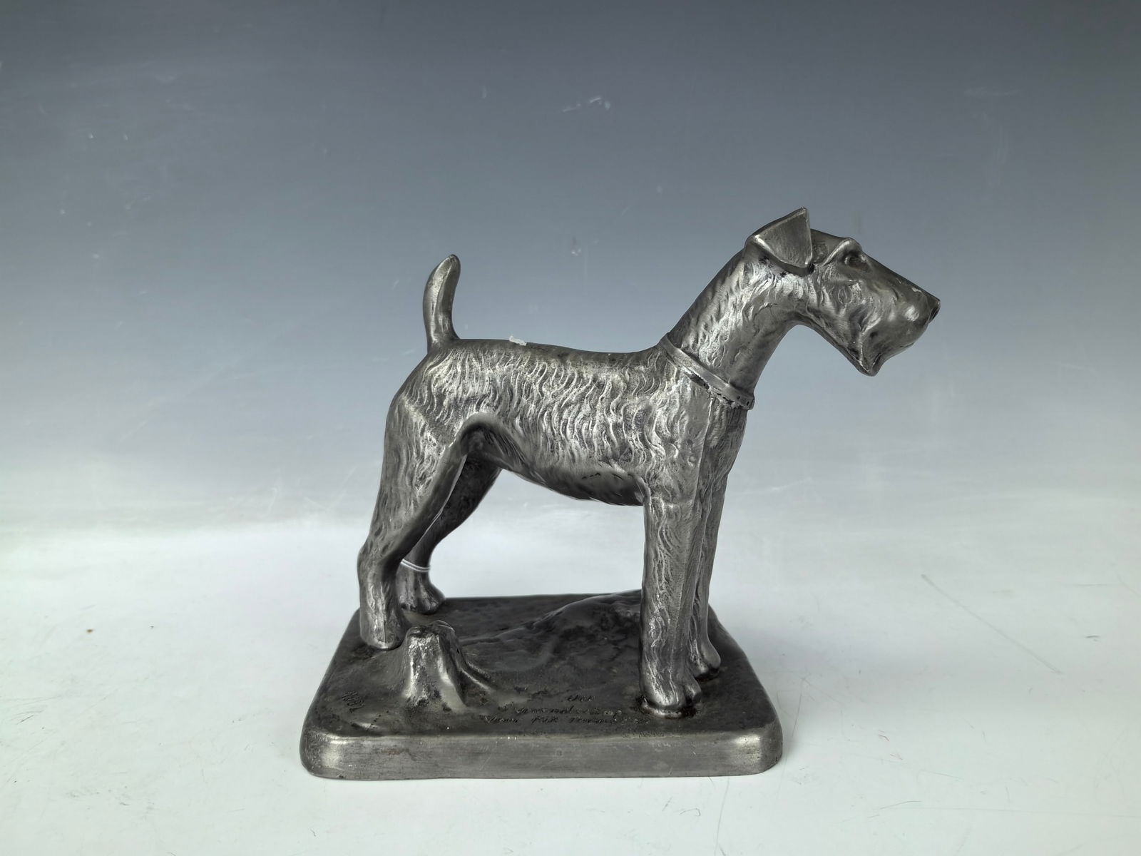 Etain Art Tin Dog Figurine Voor Rik Terrier Mark (1 of 6)