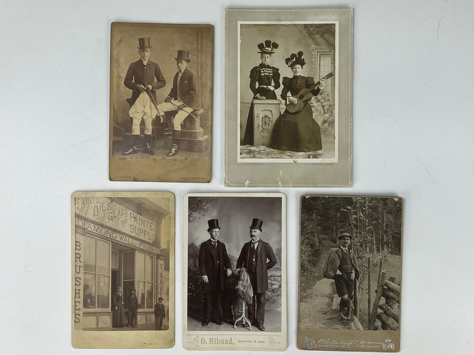 Collection of 19th Century Cabinet Card Photographs from Various Locations (1 of 12)
