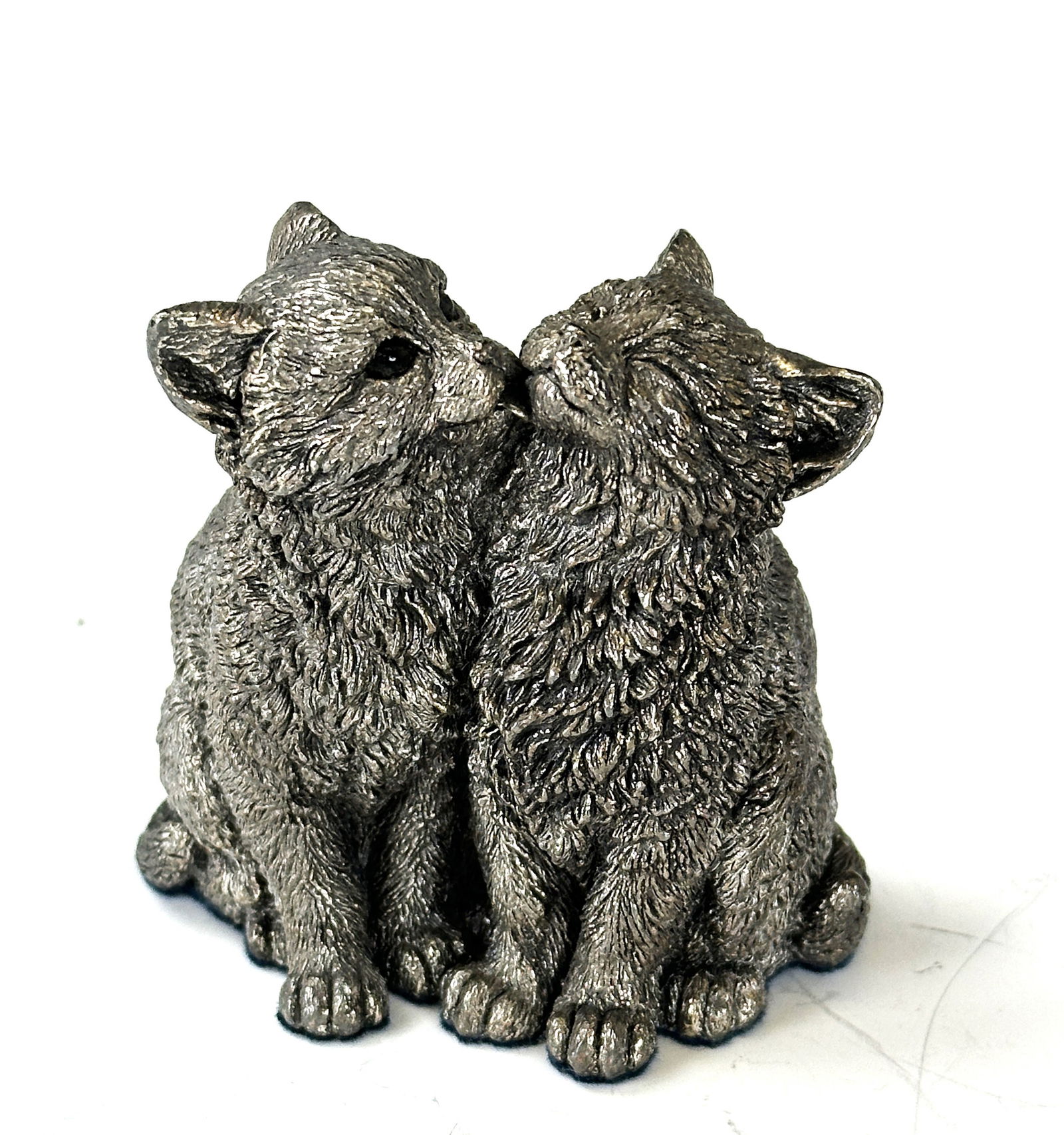William Comyns Two Kittens Sterling Silver Filled Sculpture Figurine (1 of 5)