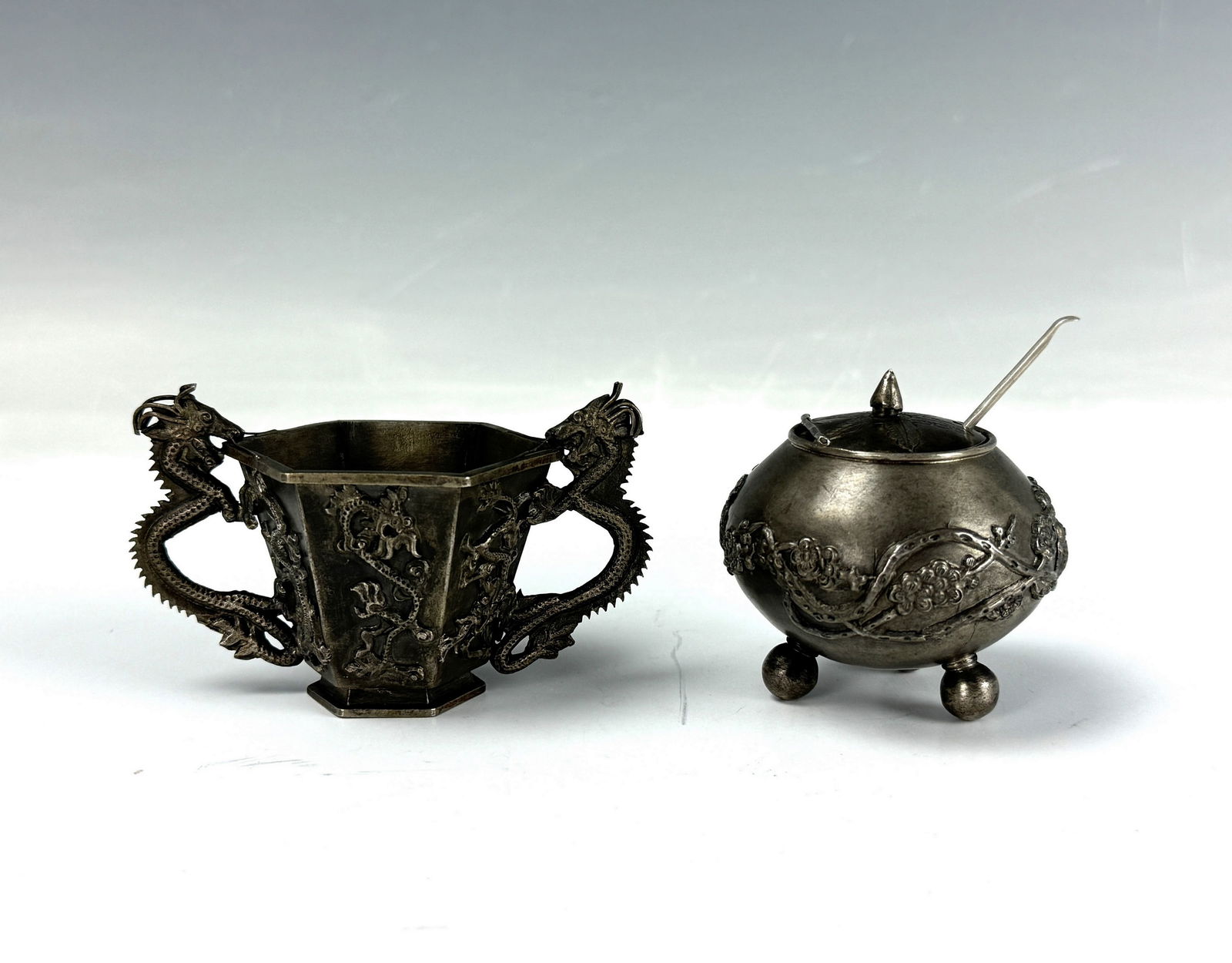 Two Chinese Antique Silver Cups (1 of 7)