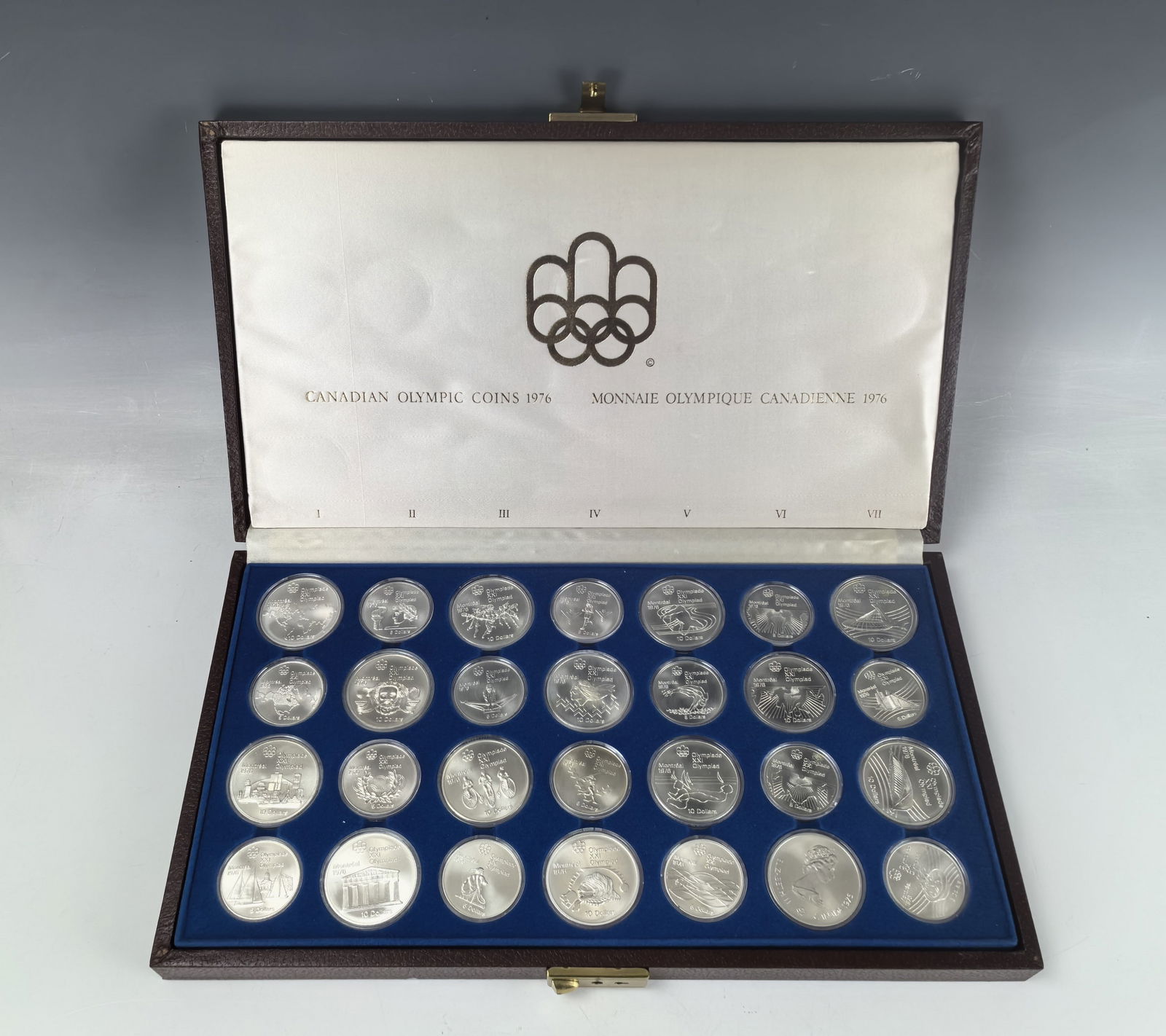 1976 Canada 5 and 10 Dollars Olympic BU Sterling Silver 28 Coin Set Collection (1 of 5)