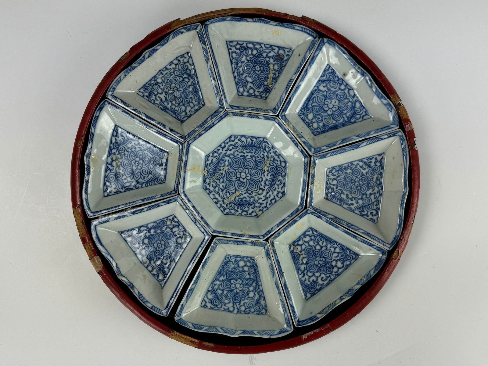 Chinese Blue and White Porcelain Sweetmeat Set (1 of 5)