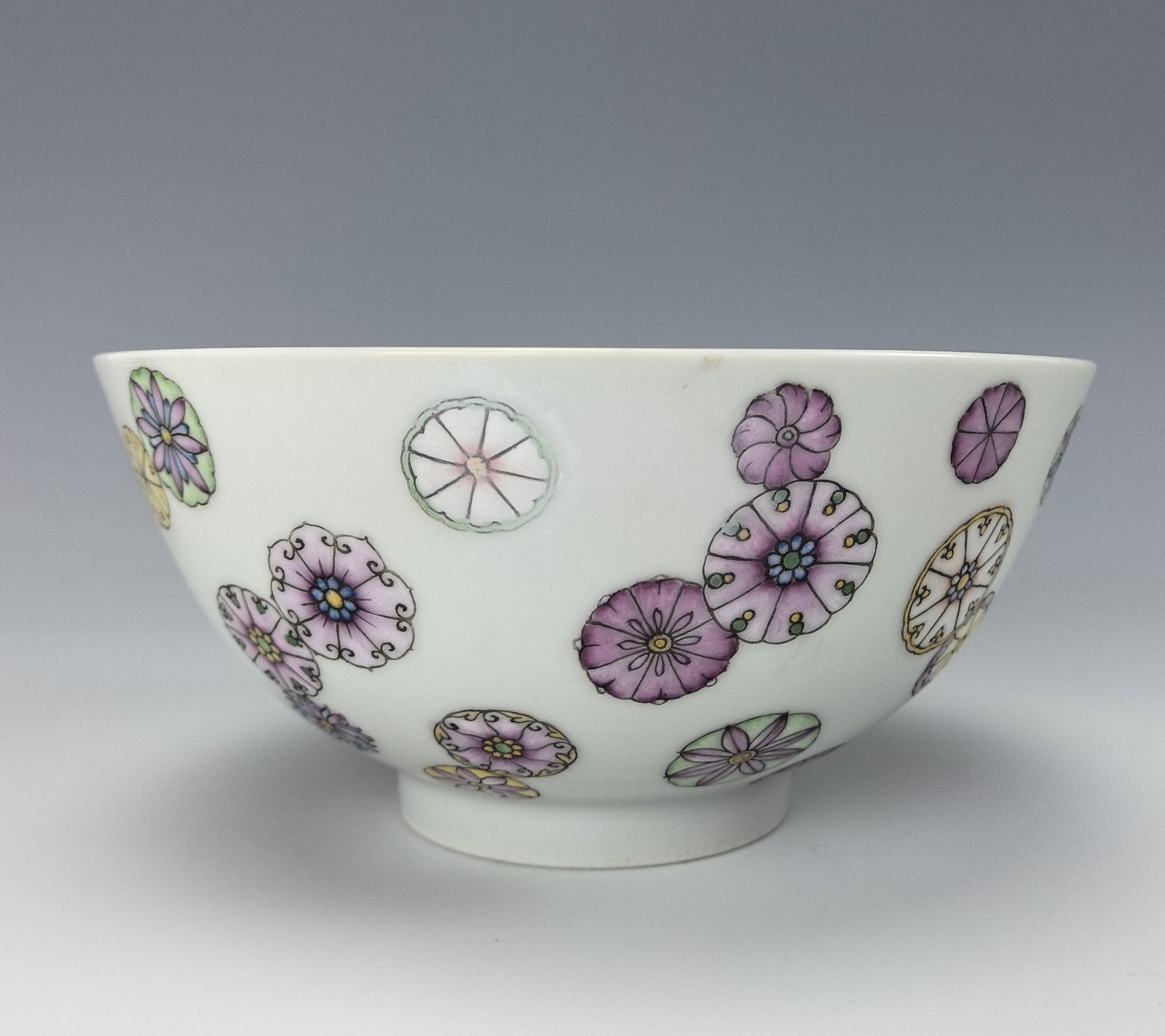 Chinese Famille Rose Porcelain Bowl Yongzheng Mark: Famille rose bowl painted with floral balls.Yongzheng Yuzhi mark in blue square.a little repaired,Sold as is.D 14.5 cm (5.7in.), Preview from October. 14th to 18th from 1:00 PM TO 5:00 PM Eastern Time