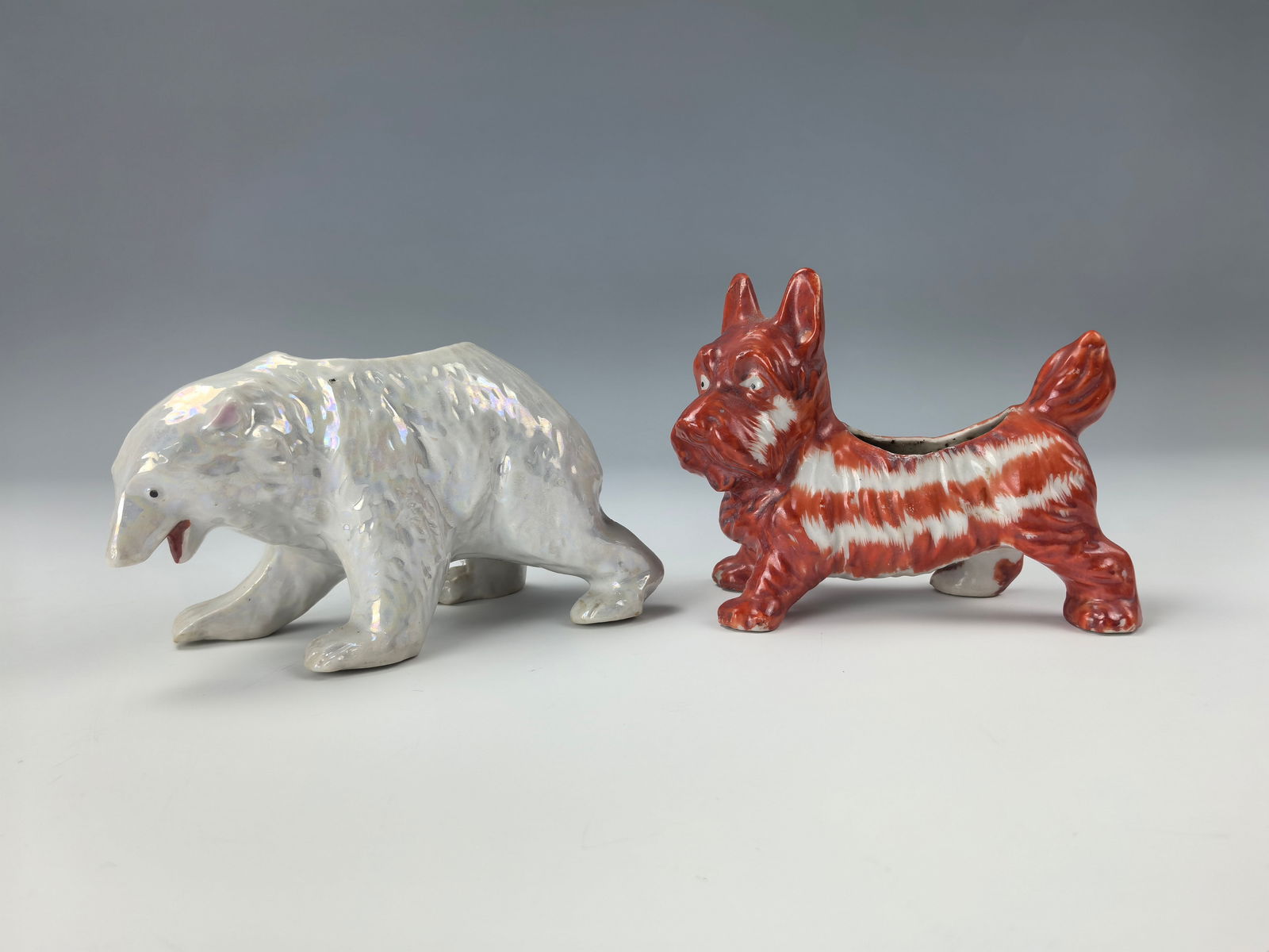 Japan Rare Decor Polar Bear and Dog Ceramic Planter (1 of 12)