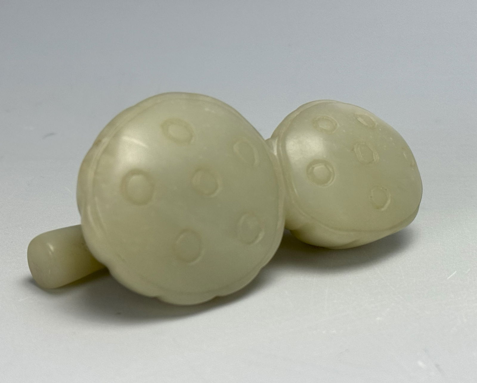Chinese Celadon Jade Carved Statue of Lotus Pods (1 of 3)
