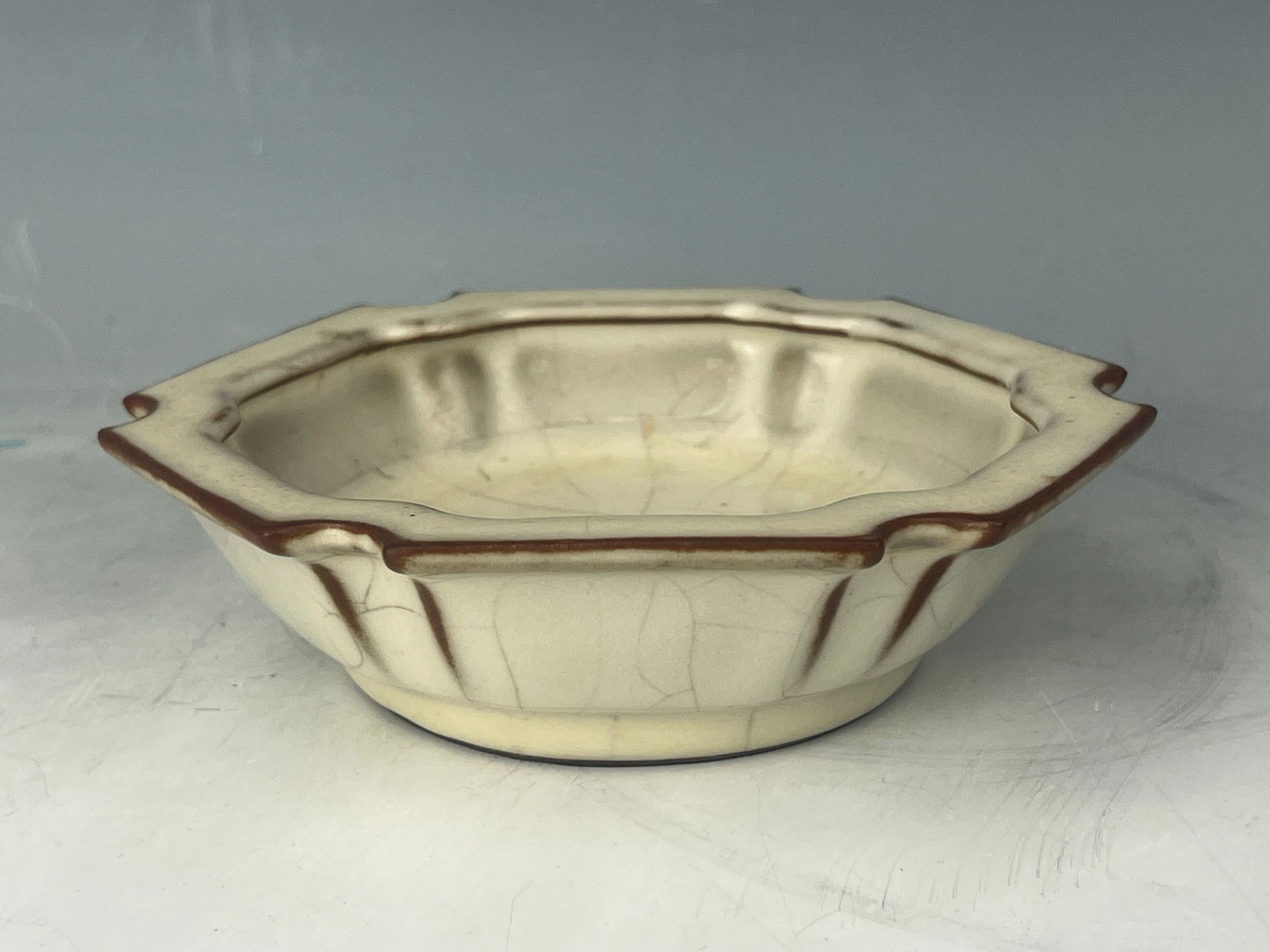 A Chinese Jun Style Moon Light Claire de Lune Plate (1 of 6)