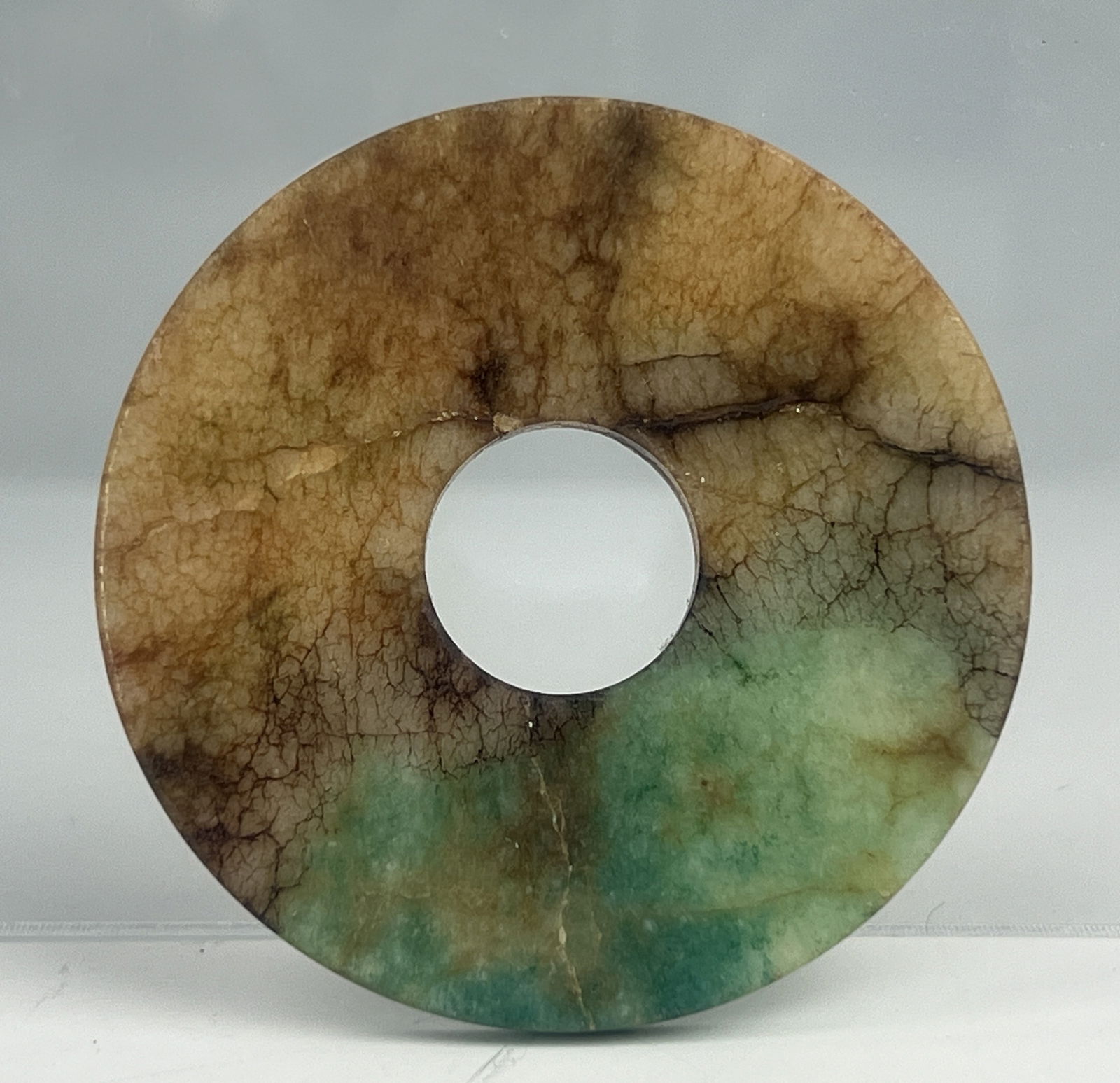 Chinese Green Jade Carved Yubi Pendant (1 of 4)