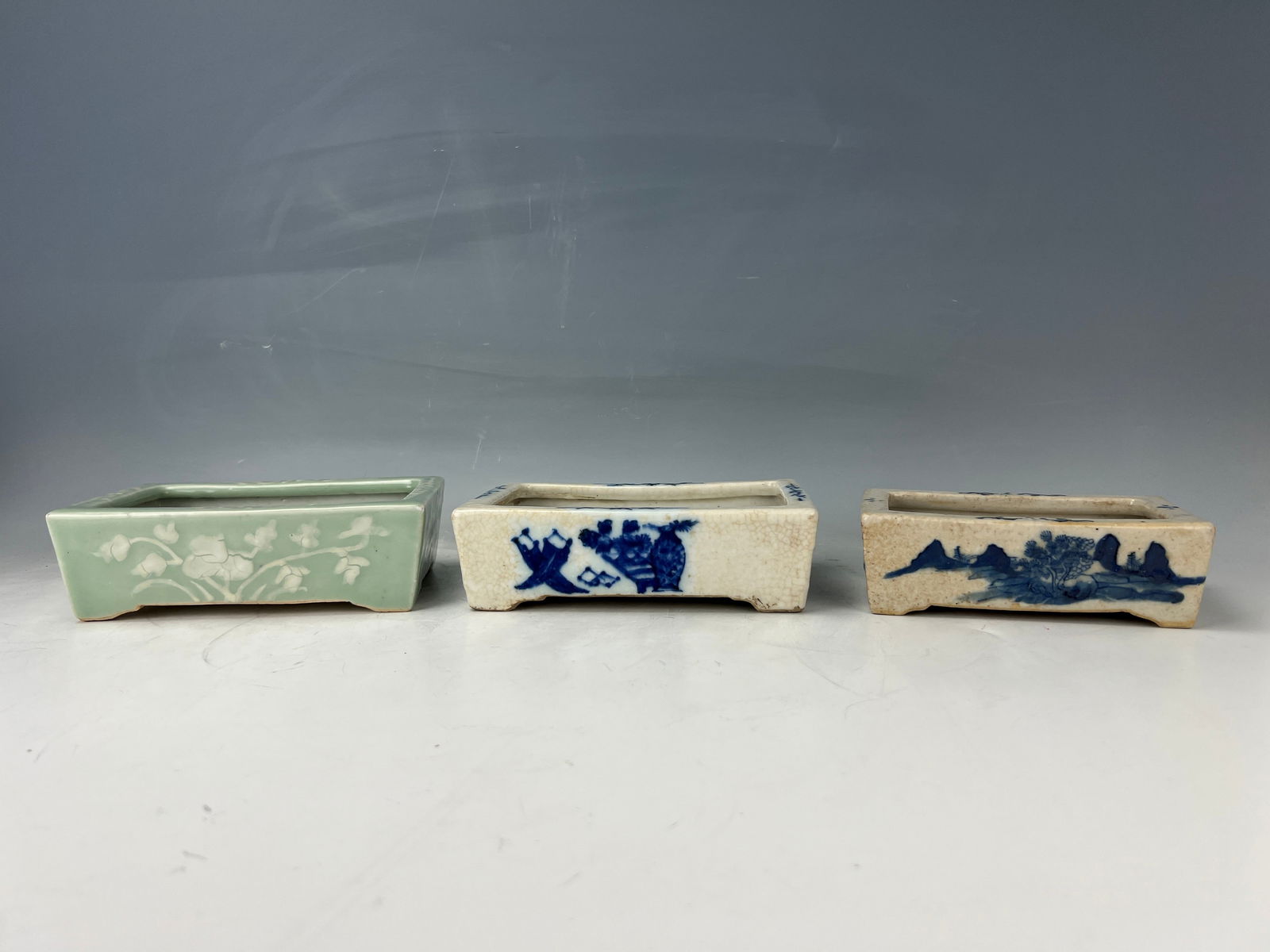 Three Chinese Porcelain Bonsai Planters (1 of 5)