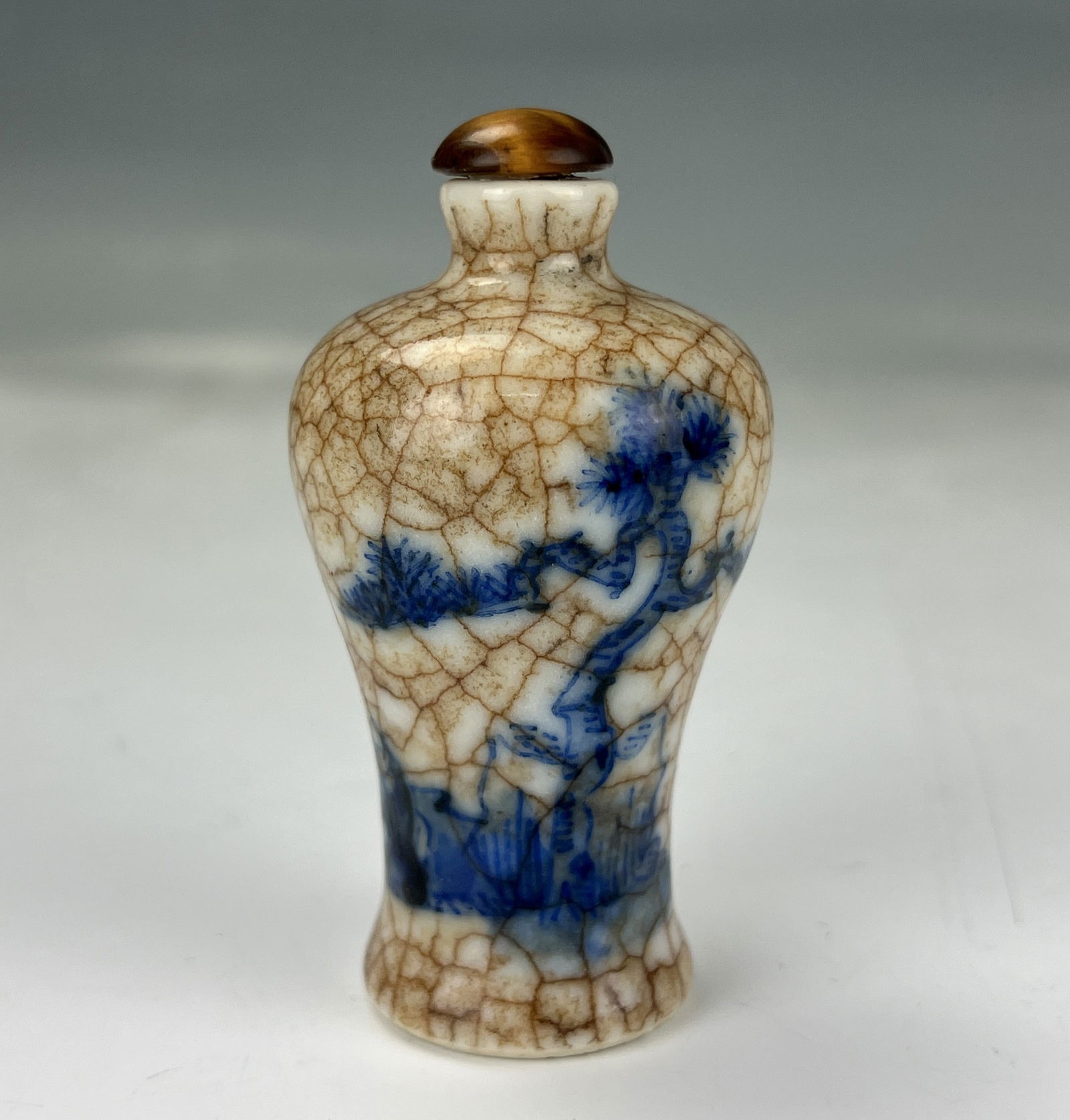 Chinese Blue and White Meiping Shape Porcelain Snuff Bottle (1 of 5)