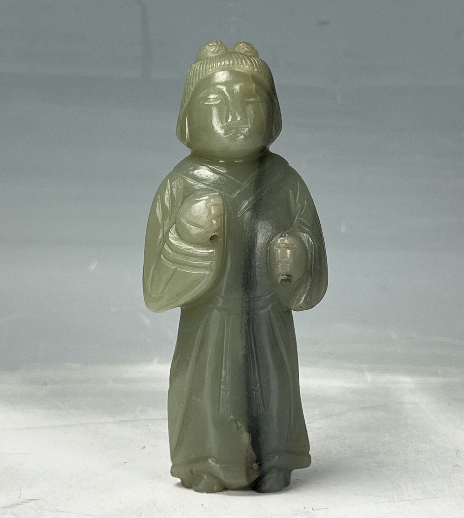 Chinese Celadon Jade Carving Of Figurine (1 of 10)