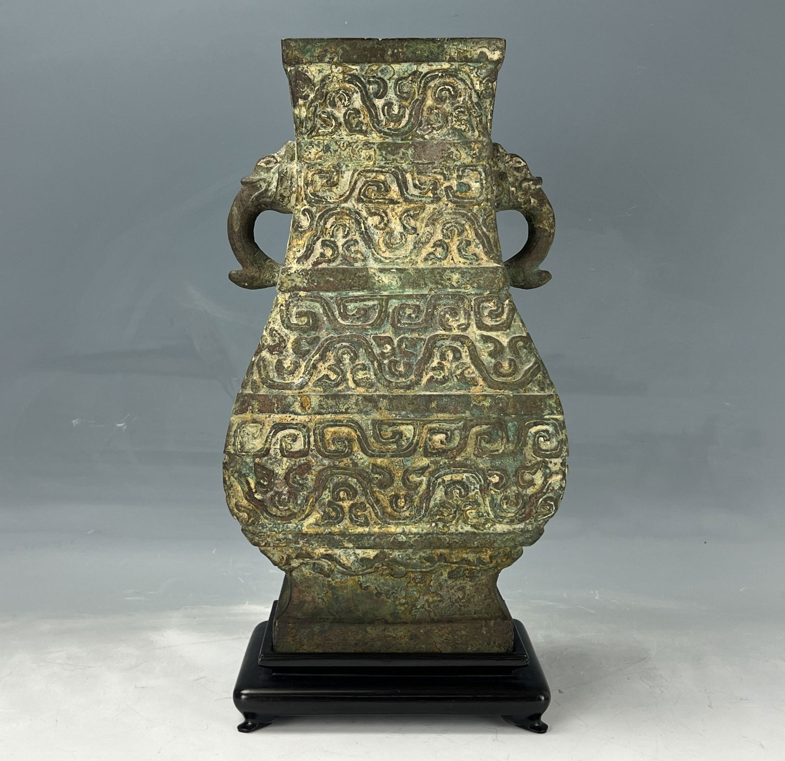 Chinese Bronze Archaic Hu Shape Vase (1 of 9)