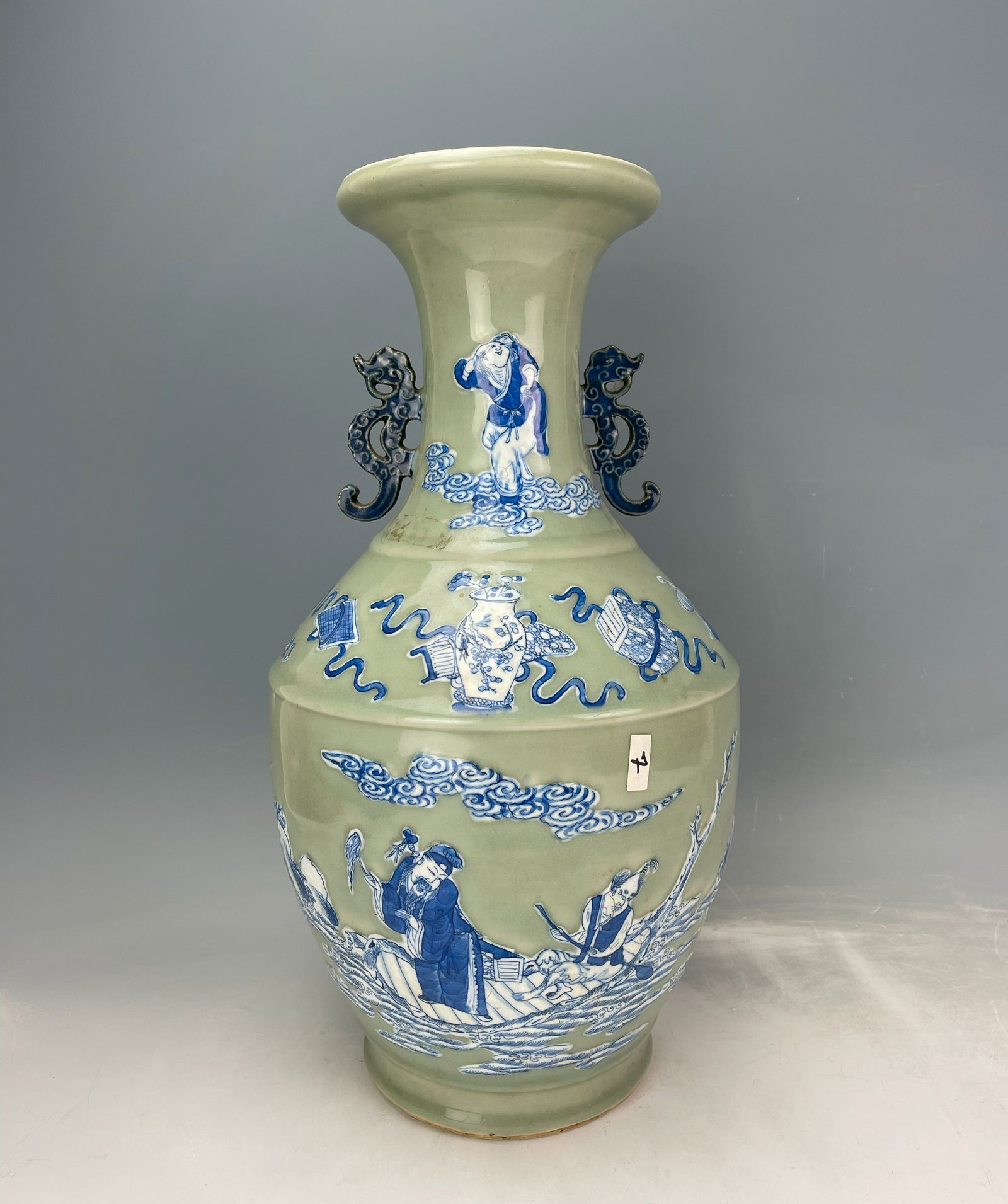 Chinese Qing Dynasty Blue and White Porcelain Vase (1 of 8)