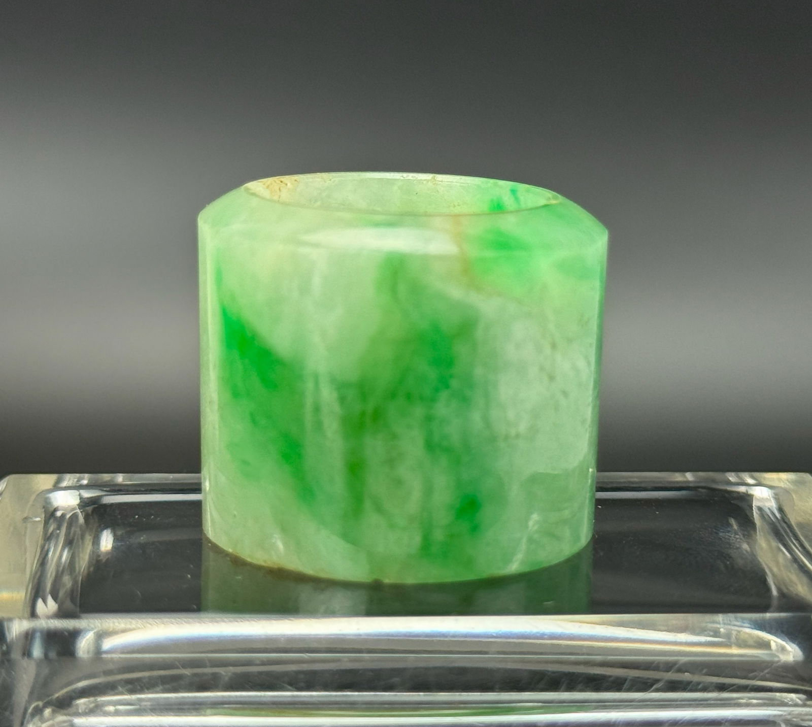 Chinese Green Jadeite Archer Ring (1 of 5)