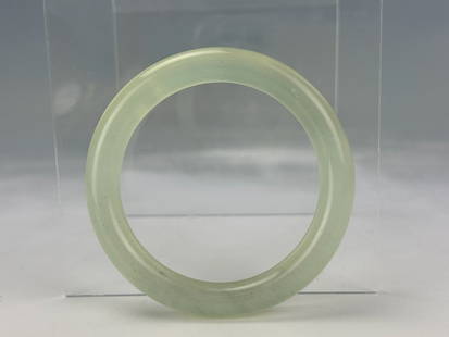 A Chinese Jade Bangle Bracelet: A Chinese Jade Bangle Bracelet,D 8 cm(3.1in.).Preview from Aug. 25th to 29th from 1:00 PM TO 5:00 PM Eastern Time, Location: 15229 Display Court, Rockville MD 20850.
