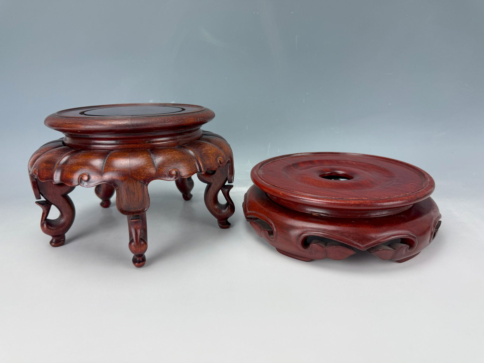 Two Chinese Rose Wood Stands (1 of 7)
