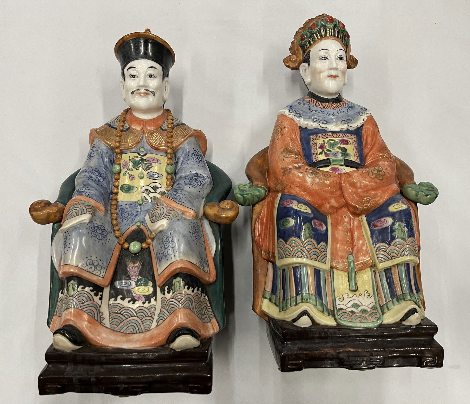 Pair of Imperial Chinese Ceramic Figures (1 of 7)