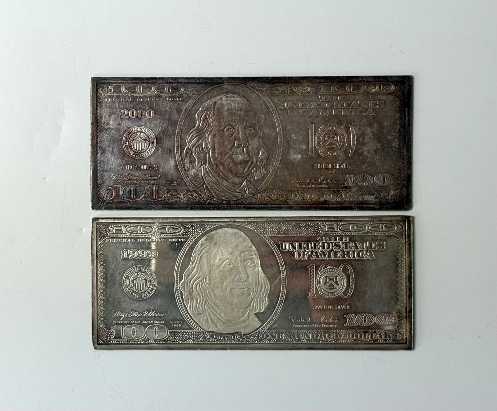 2 Benjamin Franklin Quarter Pound Silver Bank Note (1 of 3)