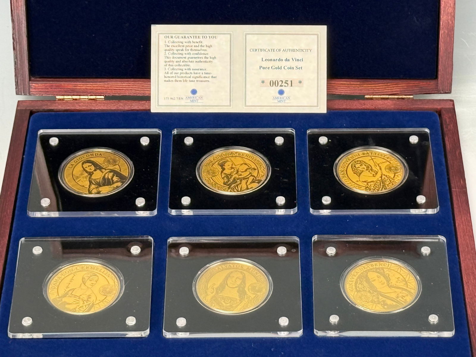 Leonardo da Vinci 1/200 Oz Gold Coins Set of 6 (1 of 5)
