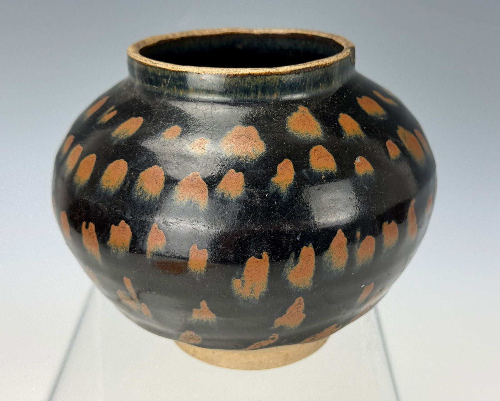 Chinese Northern Song Brown Glazed Spotted Globular Jar (1 of 7)