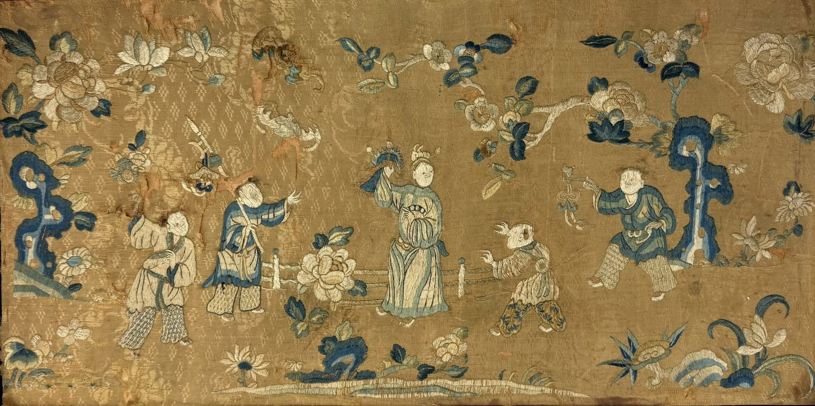 Antique Chinese Embroidered Silk Textile Art (1 of 4)