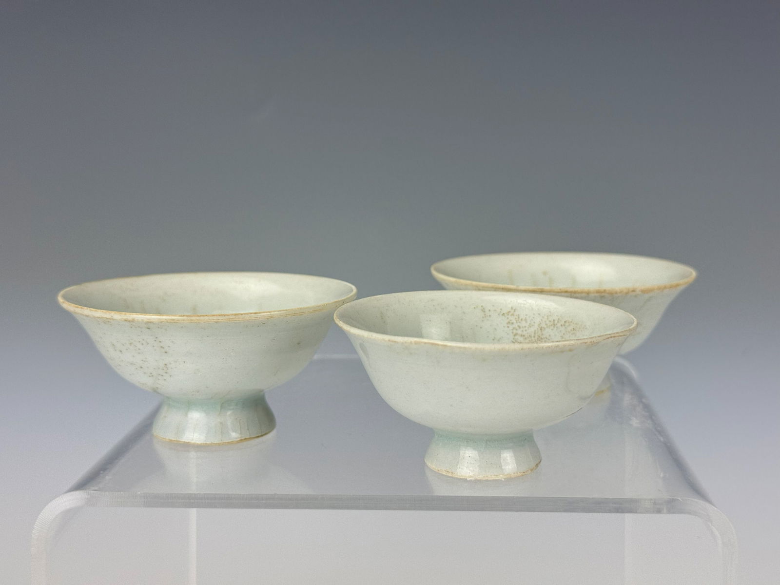 Three Chinese Antique Yingqing Glaze Stem Cups (1 of 5)
