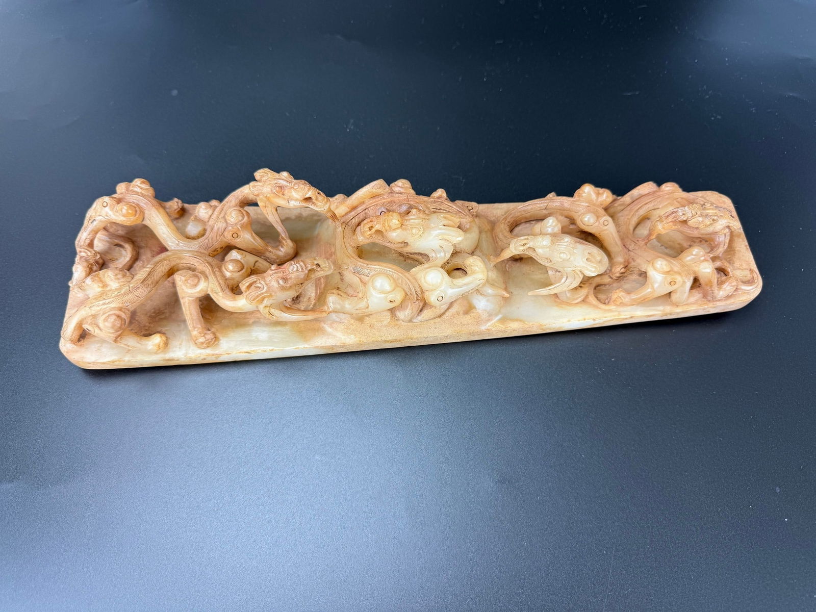 Chinese Carved Dragons Jade Ornament (1 of 5)