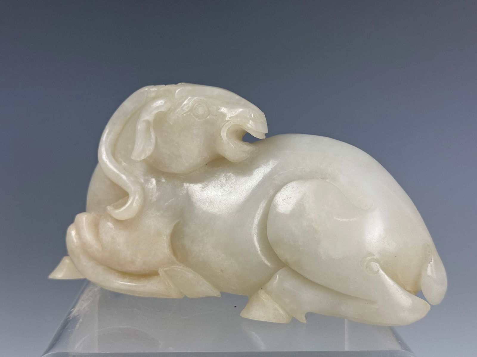 Chinese Carved Jade Sheep Goat (1 of 5)