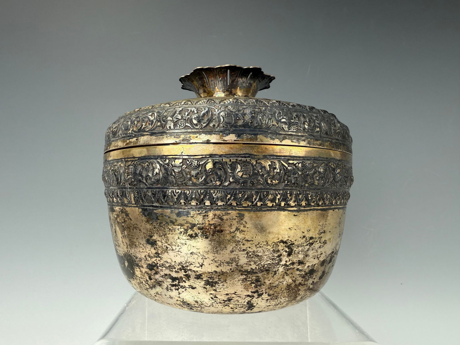 Antique Cambodia L900 Silver Jar (1 of 5)