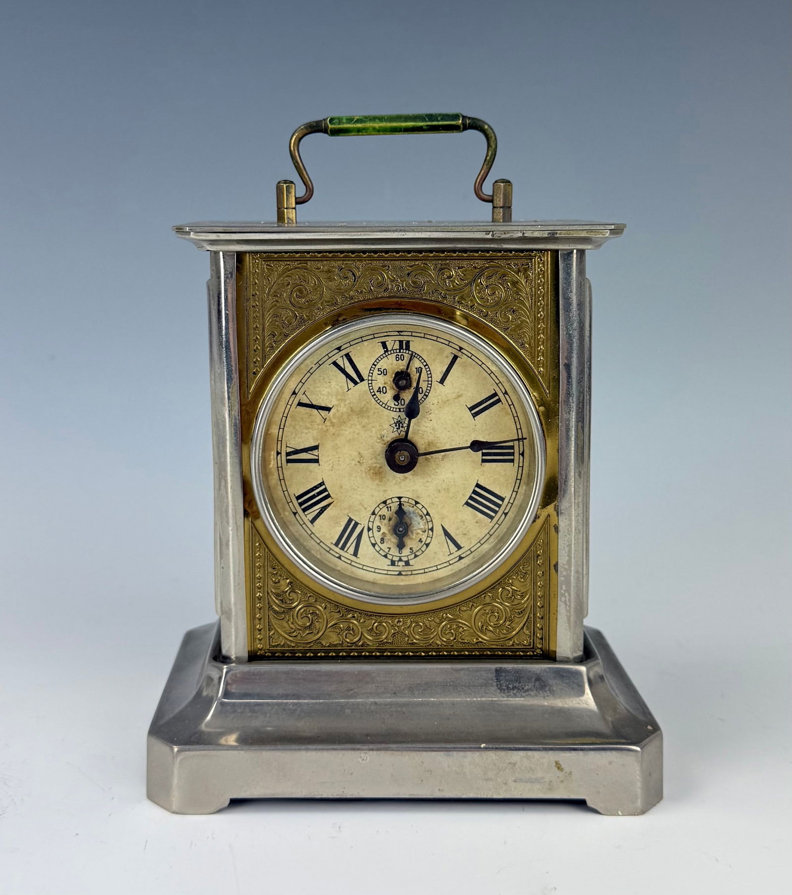Antique Wm Meyerink Desk Alarm Cloc Hong Kong Shunjinhang Mark (1 of 8)