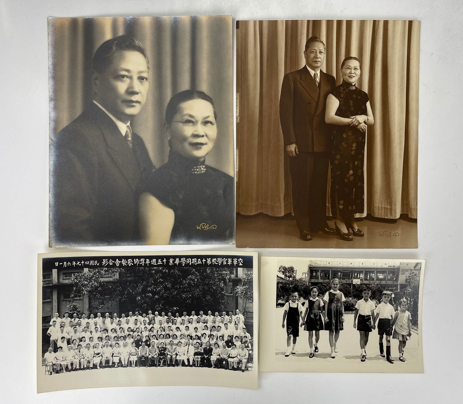 Four Vintage Photos of Hollington Kong Tong Family: Dimensions: 10 x 8 in.x 2 and 9.5 x6 in..Preview from Dec.15th to 19th from 1:00 PM TO 5:00 PM Eastern Time, Location: 15229 Display Court, Rockville, MD 20850.